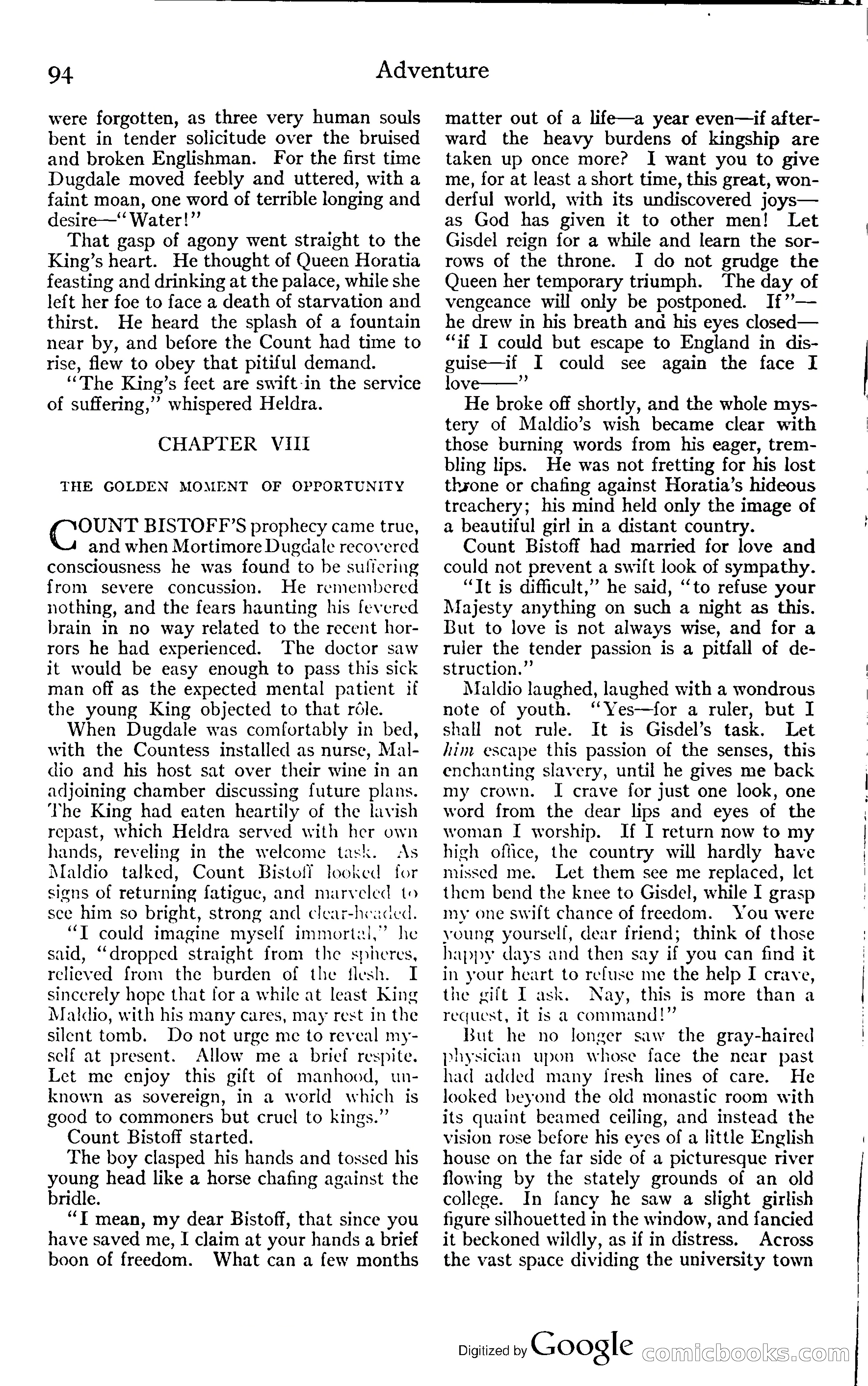 Adventure Magazine, November (1910s) — page 100 of 194