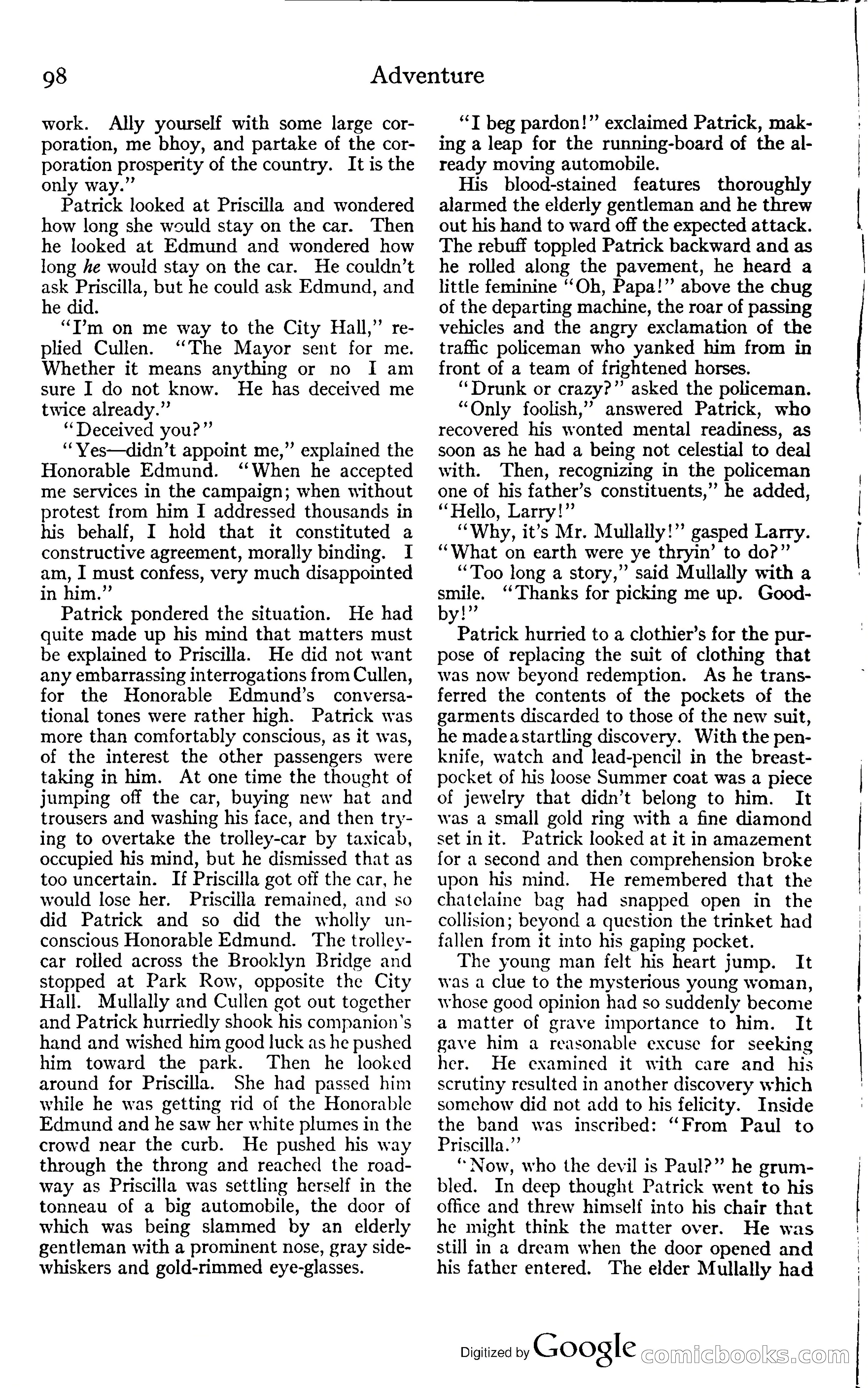 Adventure Magazine, November (1910s) — page 104 of 194
