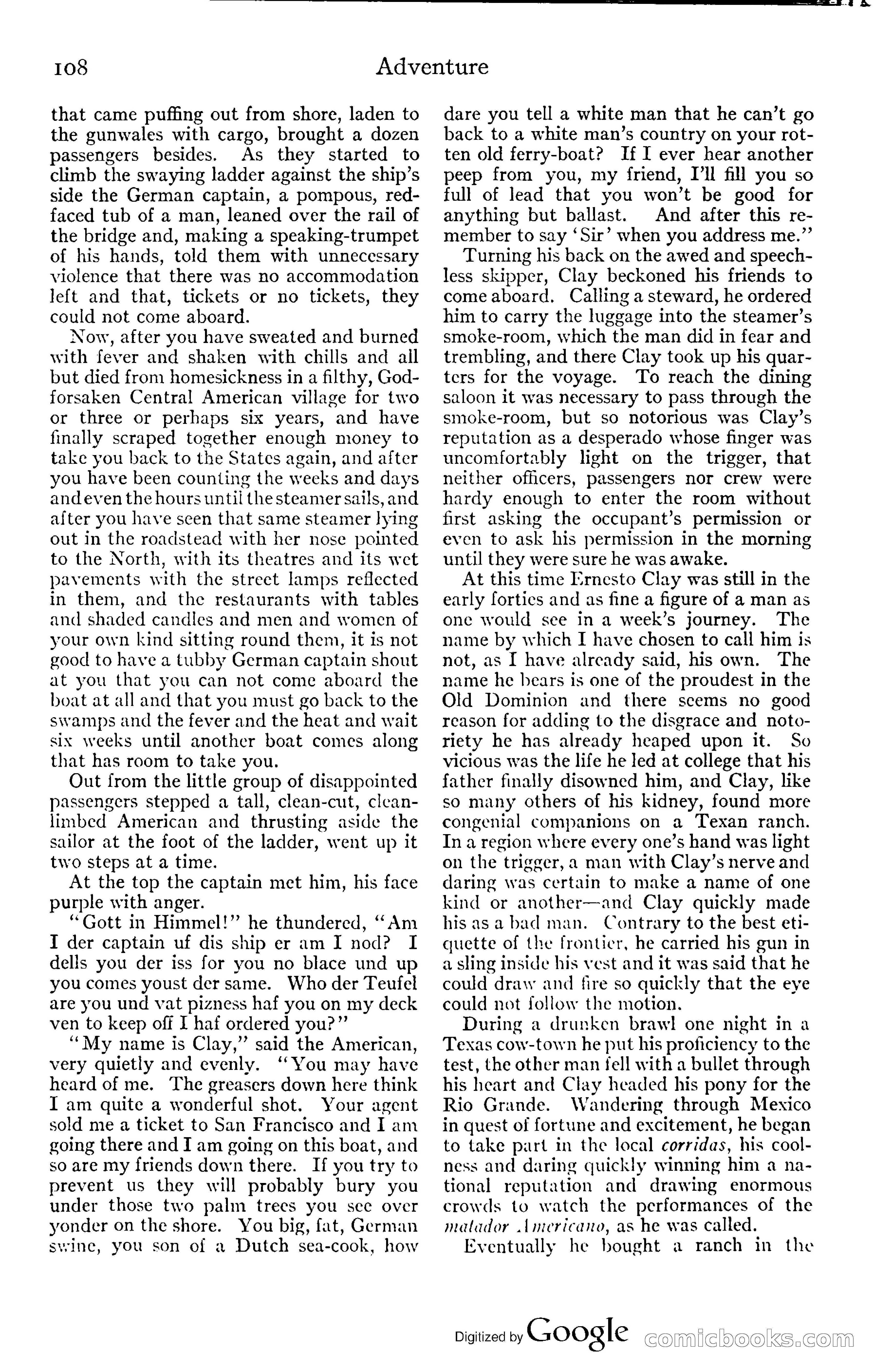 Adventure Magazine, November (1910s) — page 114 of 194