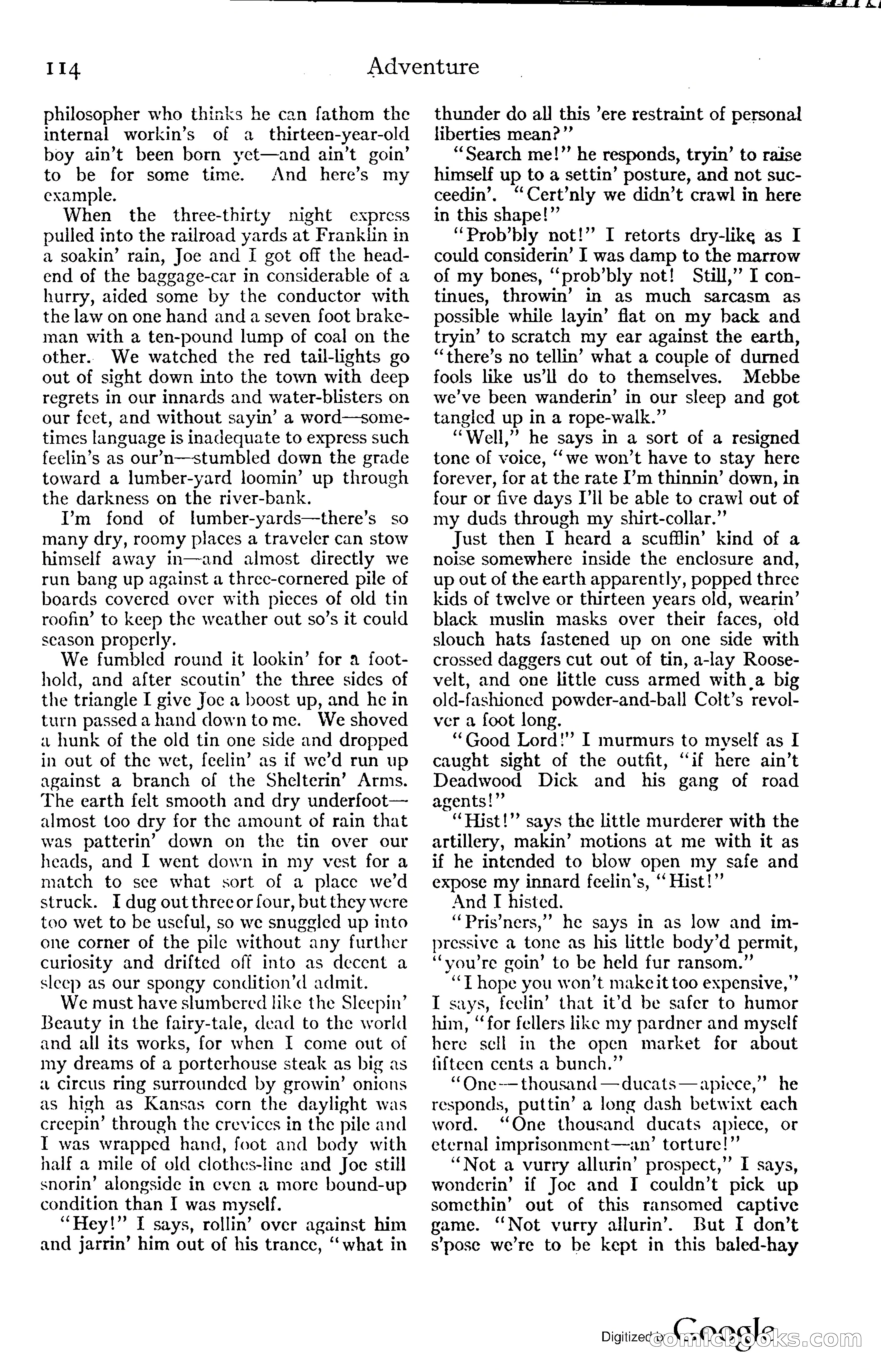 Adventure Magazine, November (1910s) — page 120 of 194