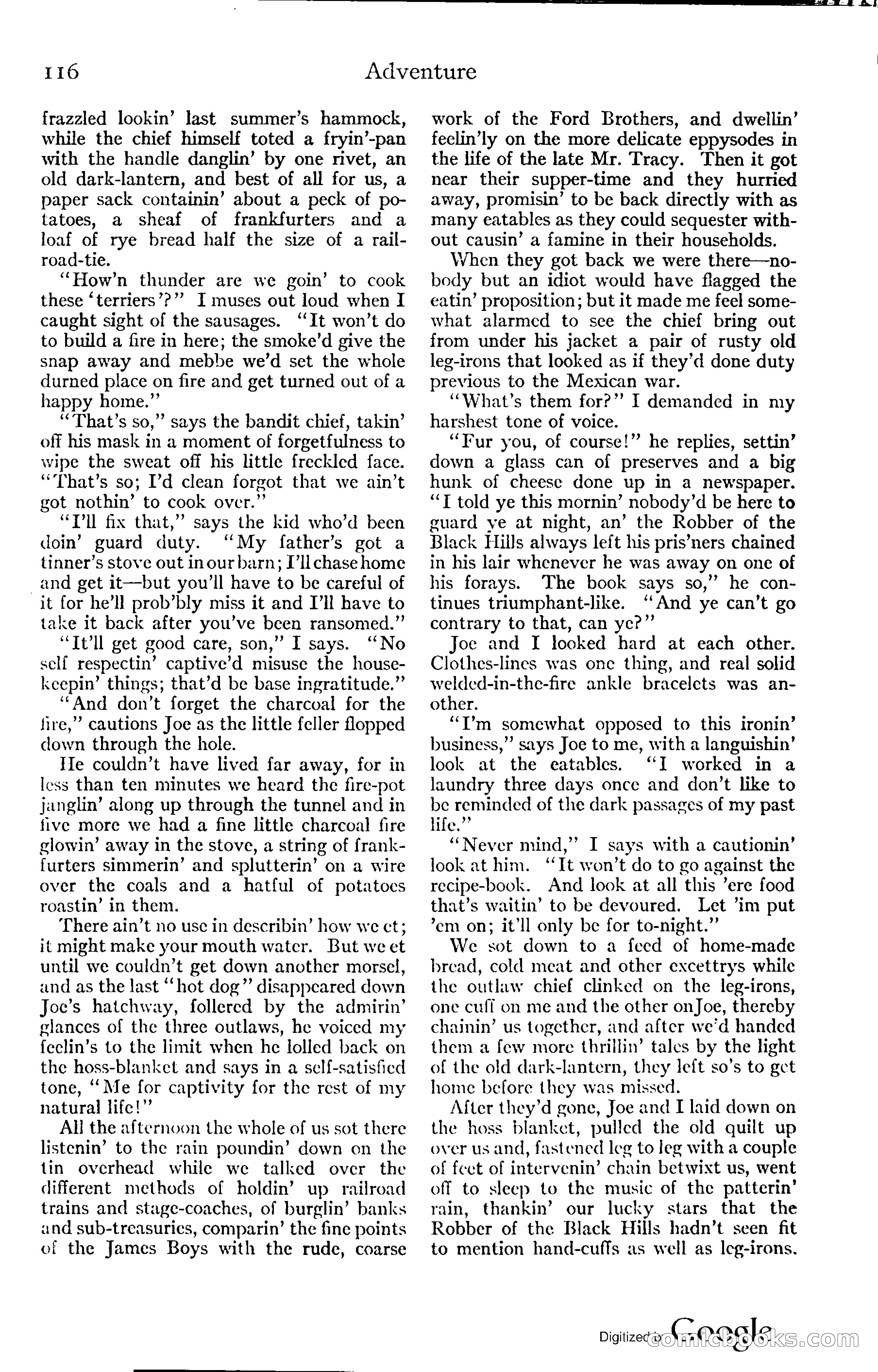 Adventure Magazine, November (1910s) — page 122 of 194