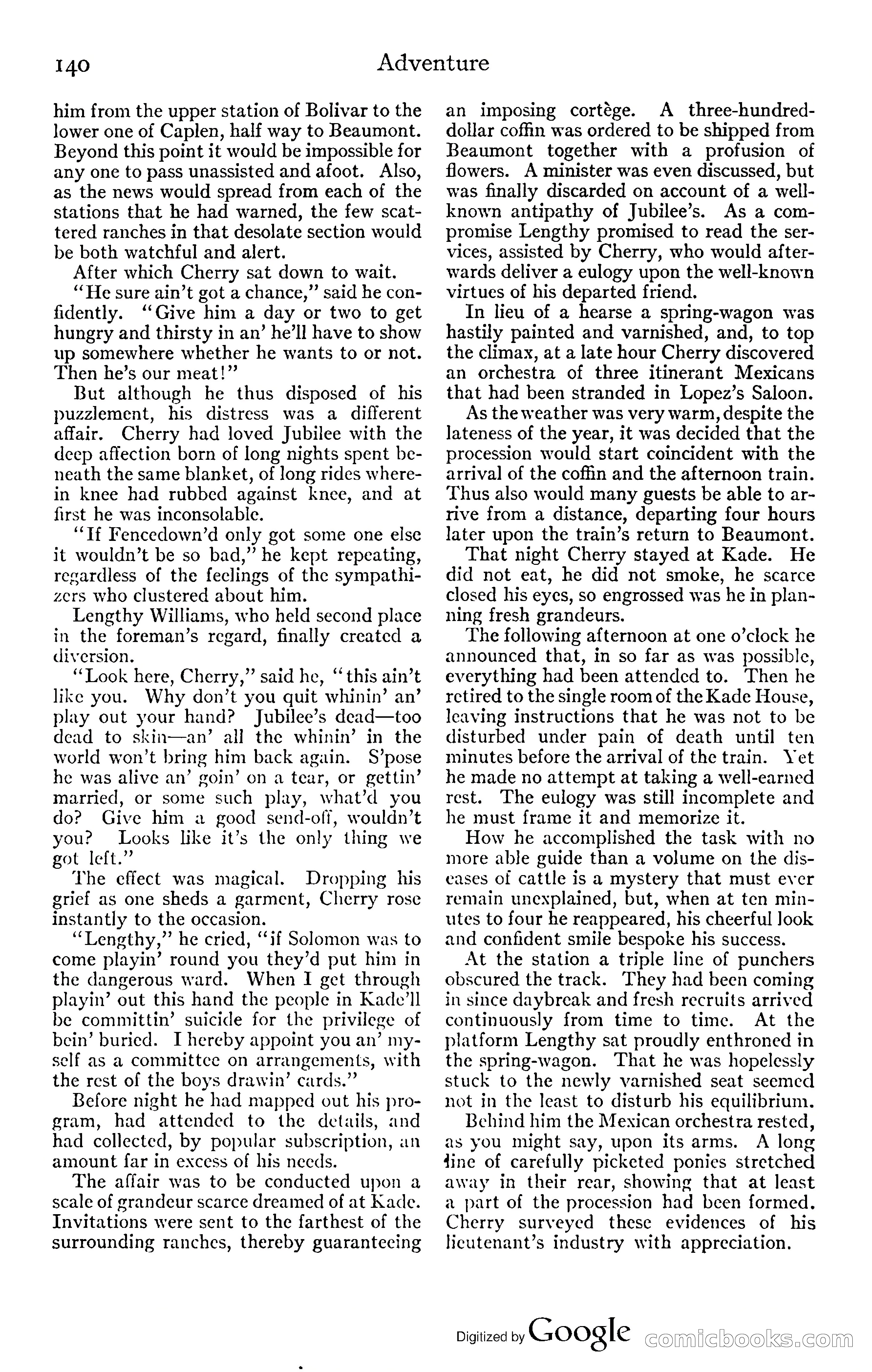 Adventure Magazine, November (1910s) — page 146 of 194
