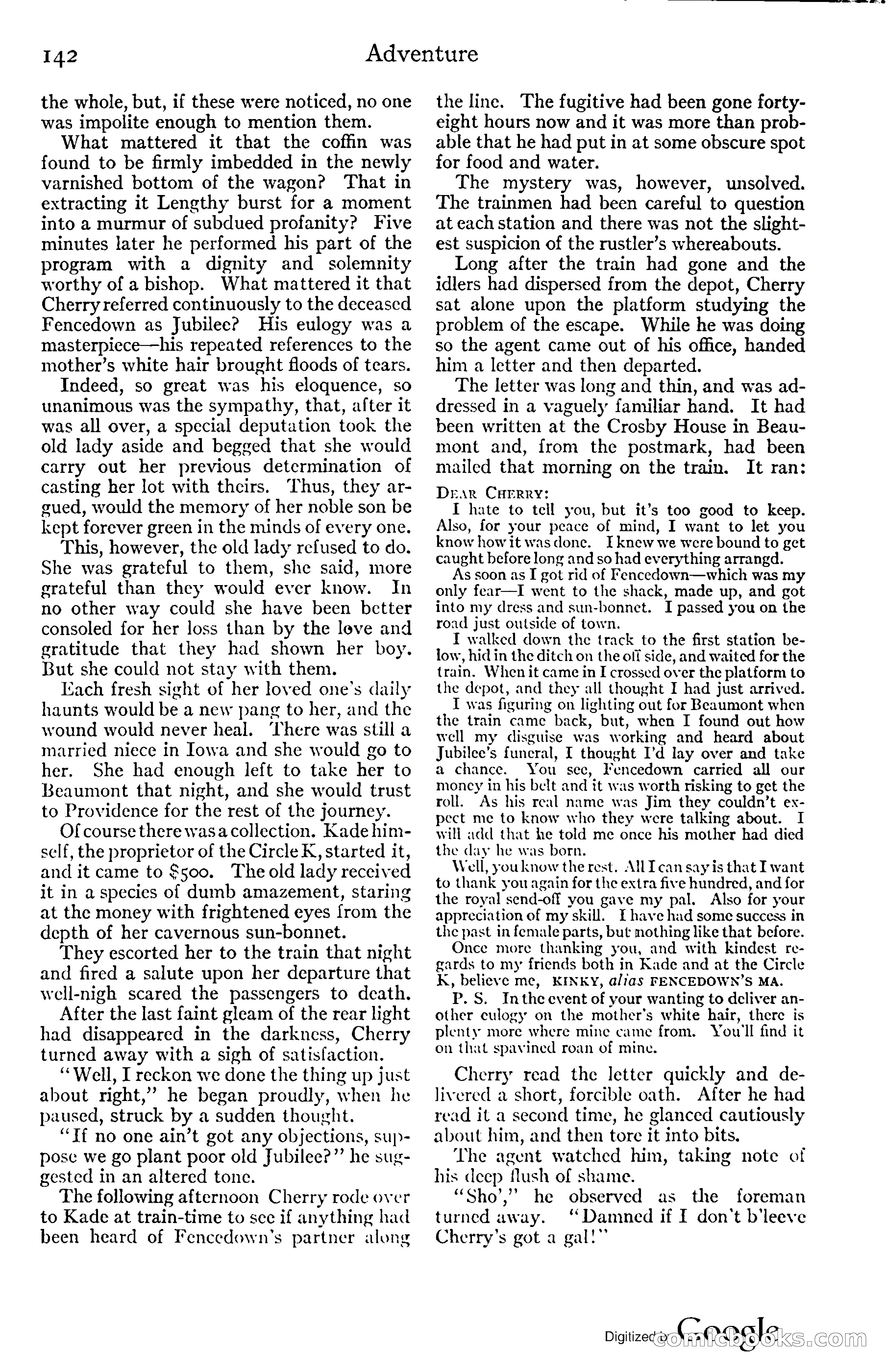 Adventure Magazine, November (1910s) — page 148 of 194