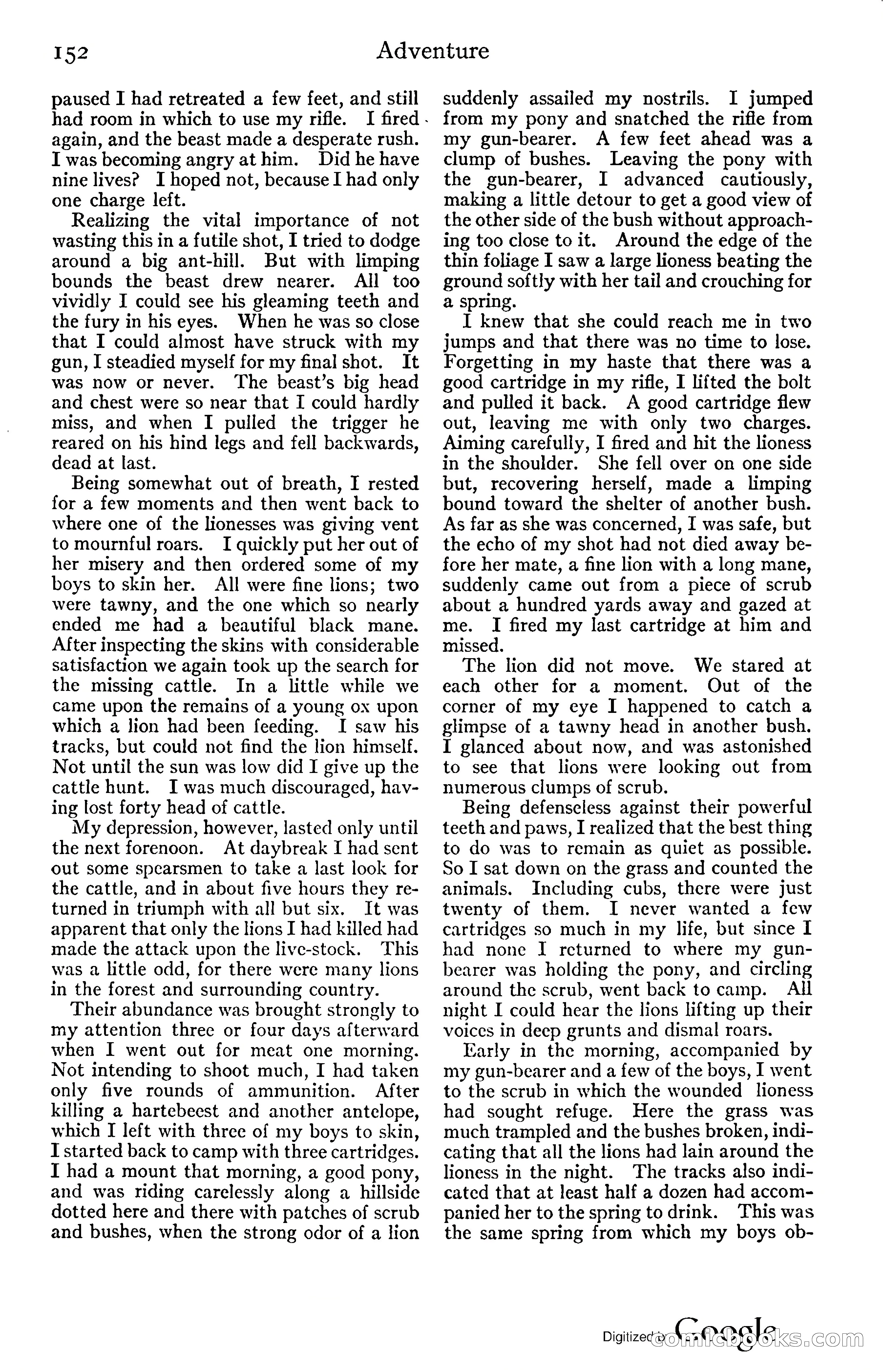 Adventure Magazine, November (1910s) — page 158 of 194