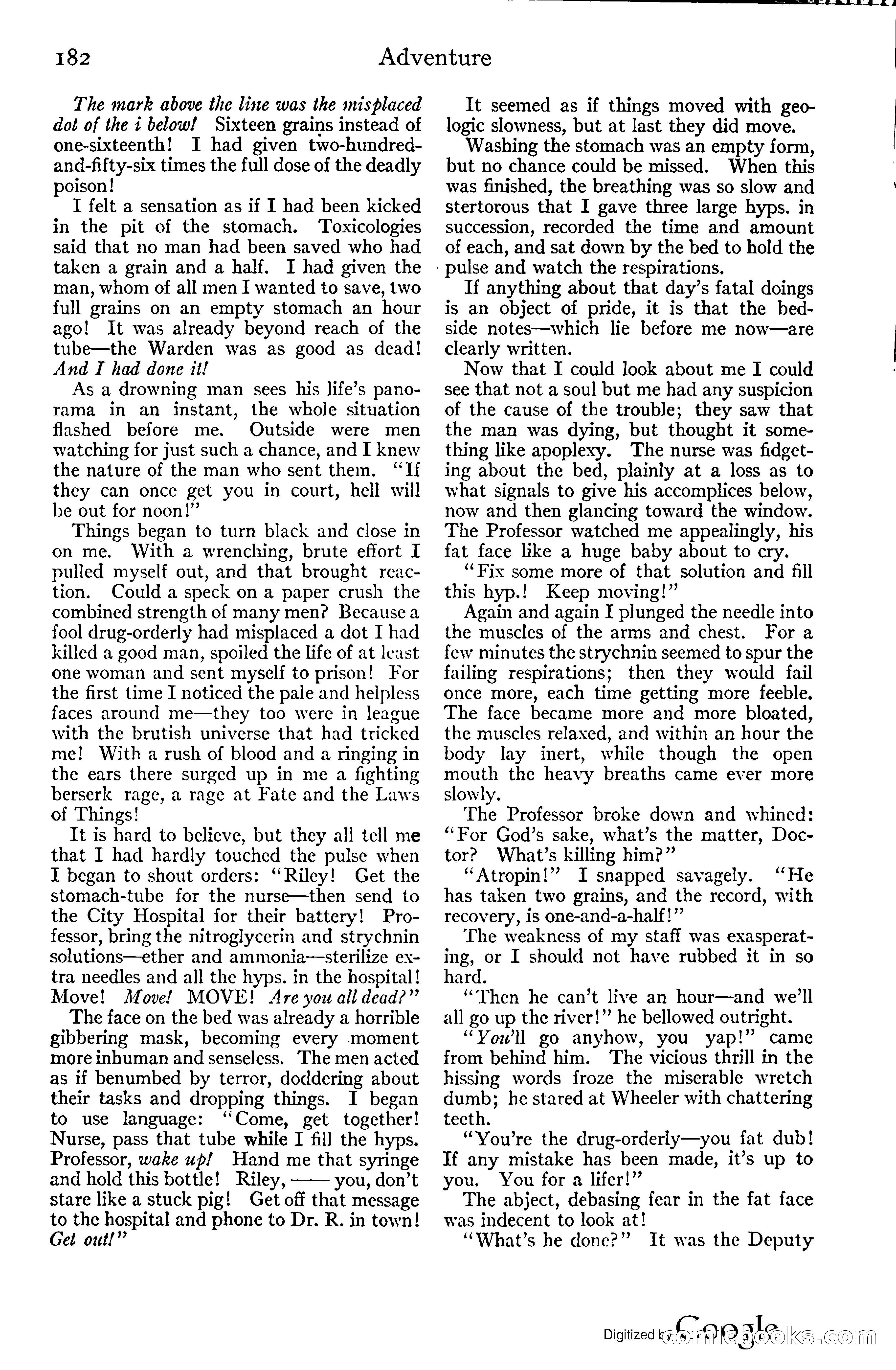 Adventure Magazine, November (1910s) — page 188 of 194