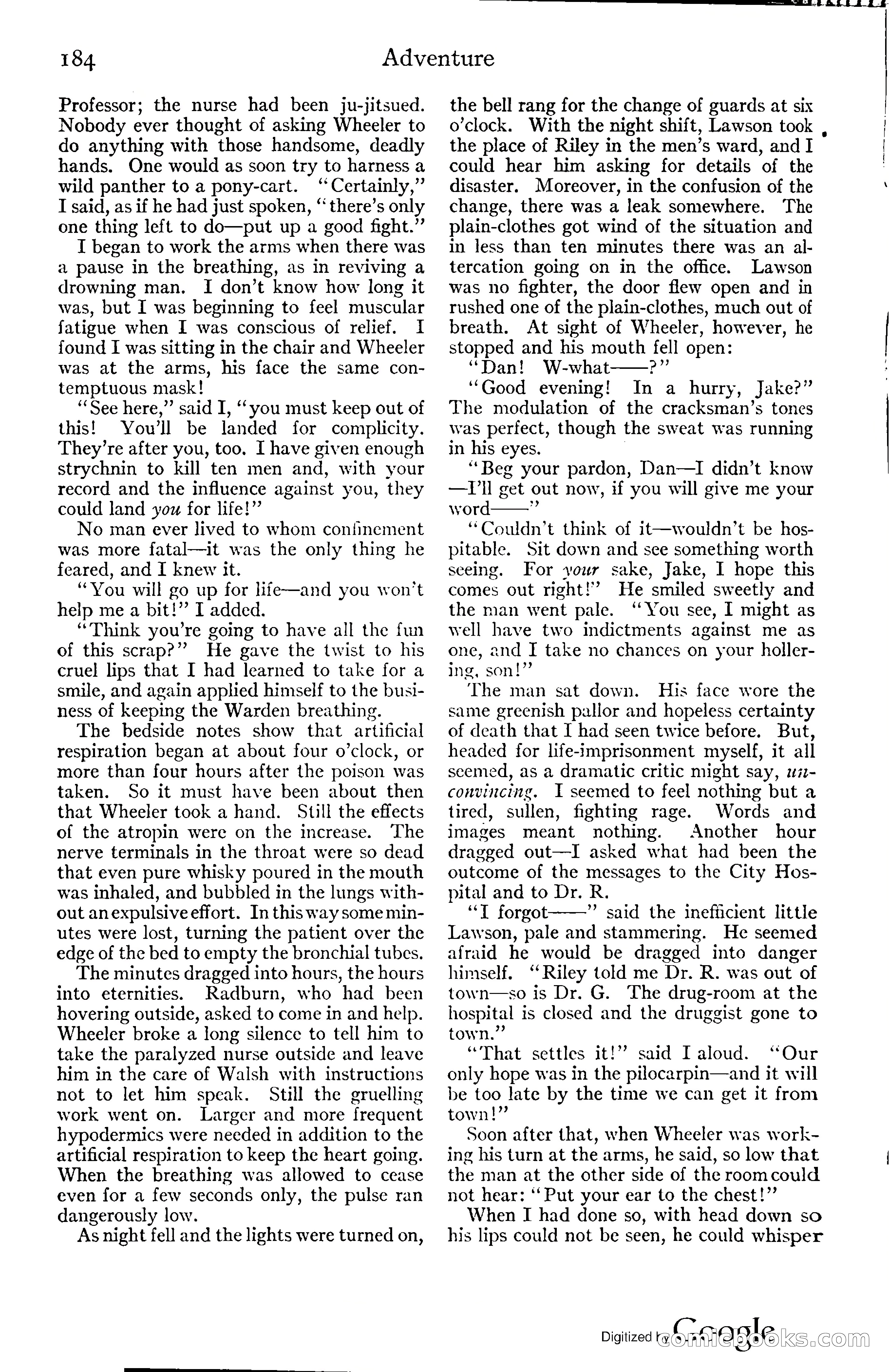 Adventure Magazine, November (1910s) — page 190 of 194