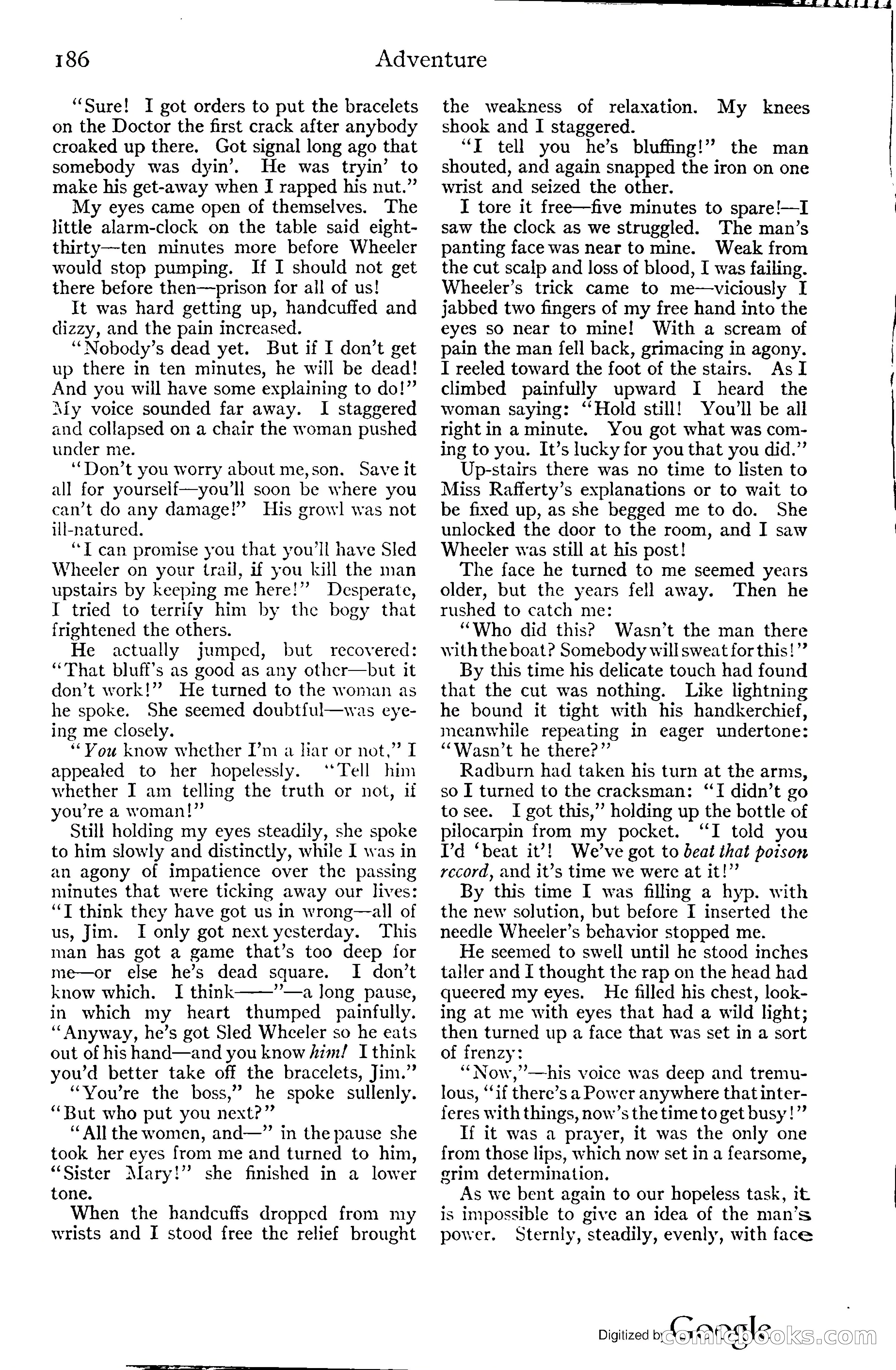 Adventure Magazine, November (1910s) — page 192 of 194