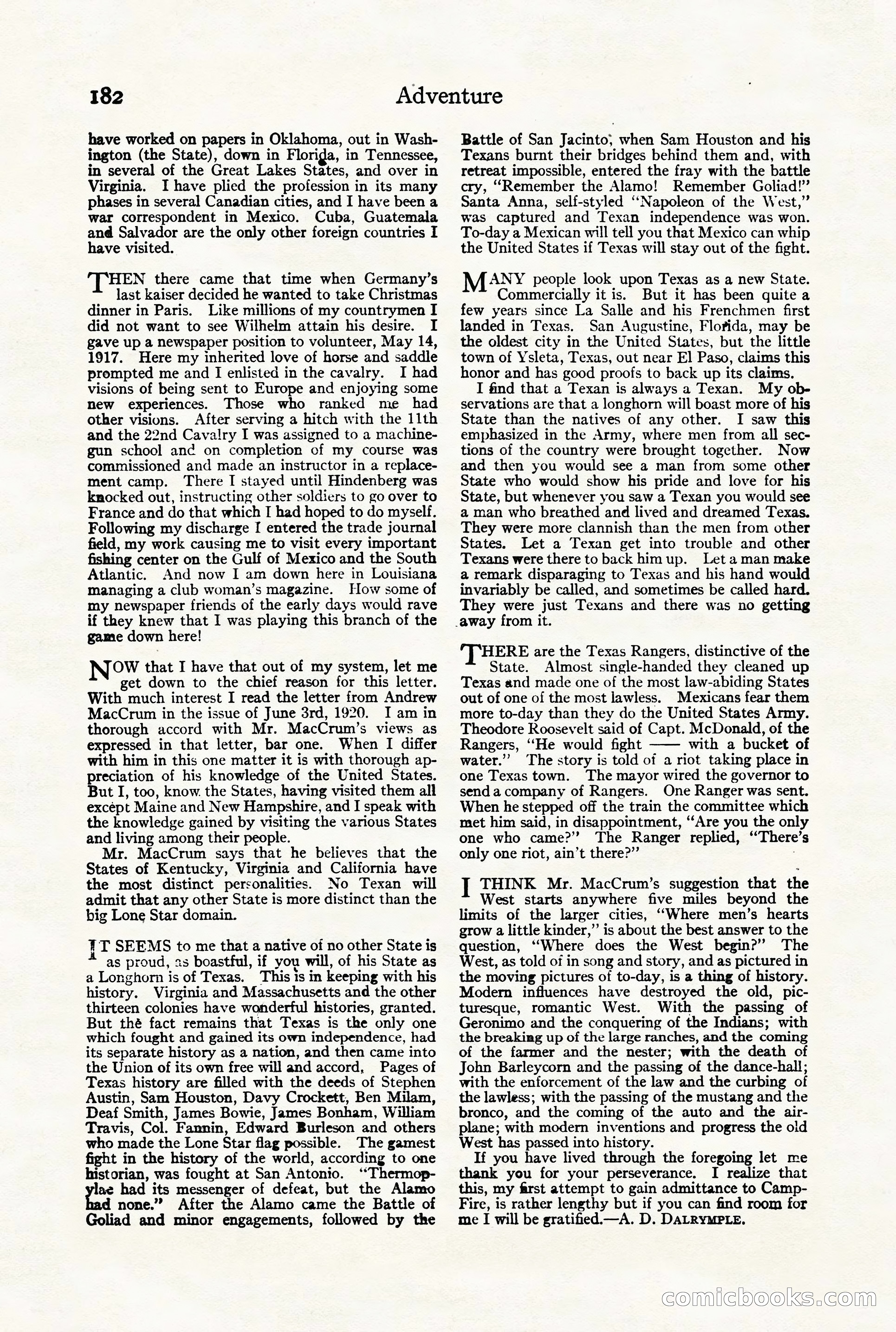 Adventure Magazine Cover — page 192 of 204