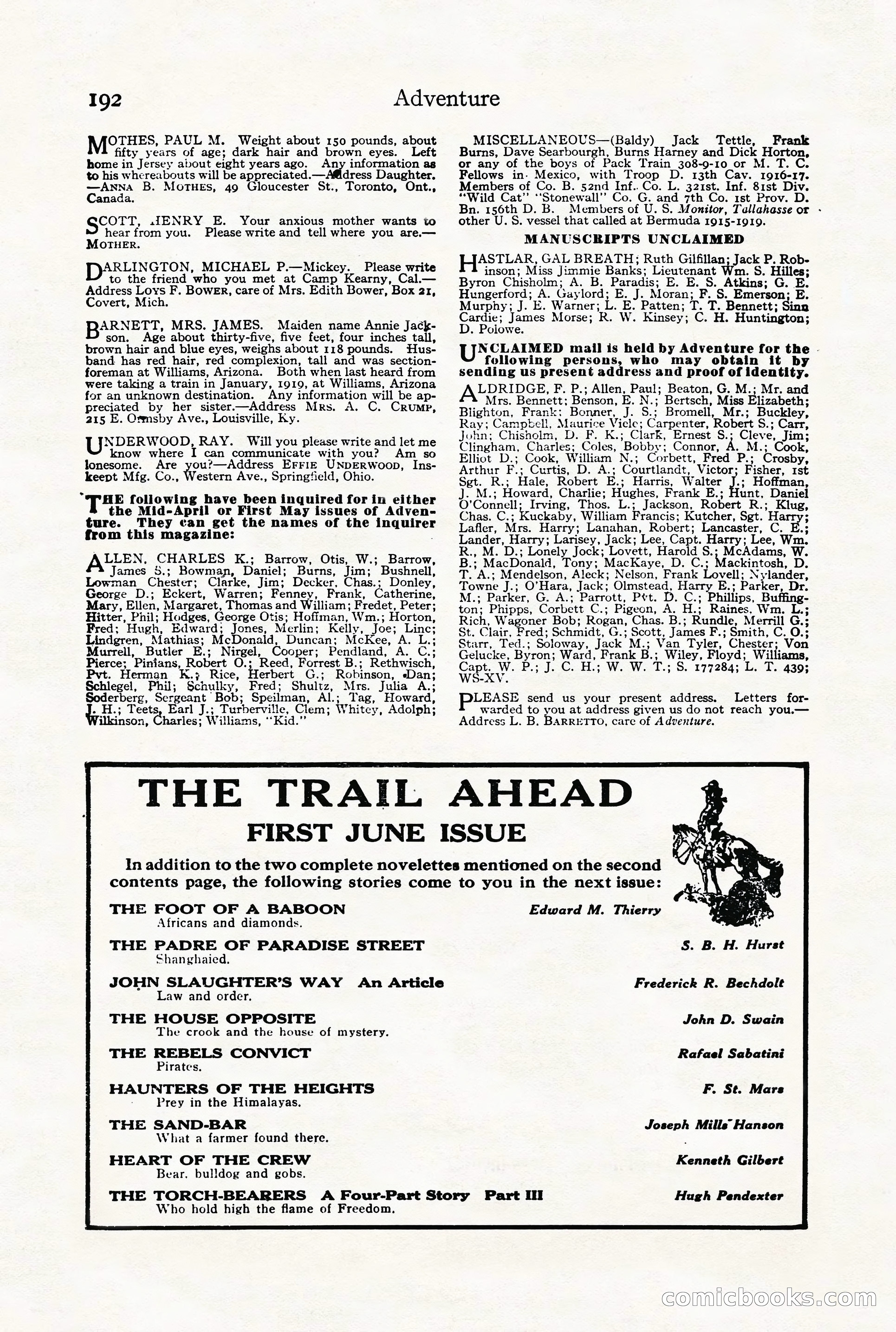 Adventure Magazine Cover — page 202 of 204