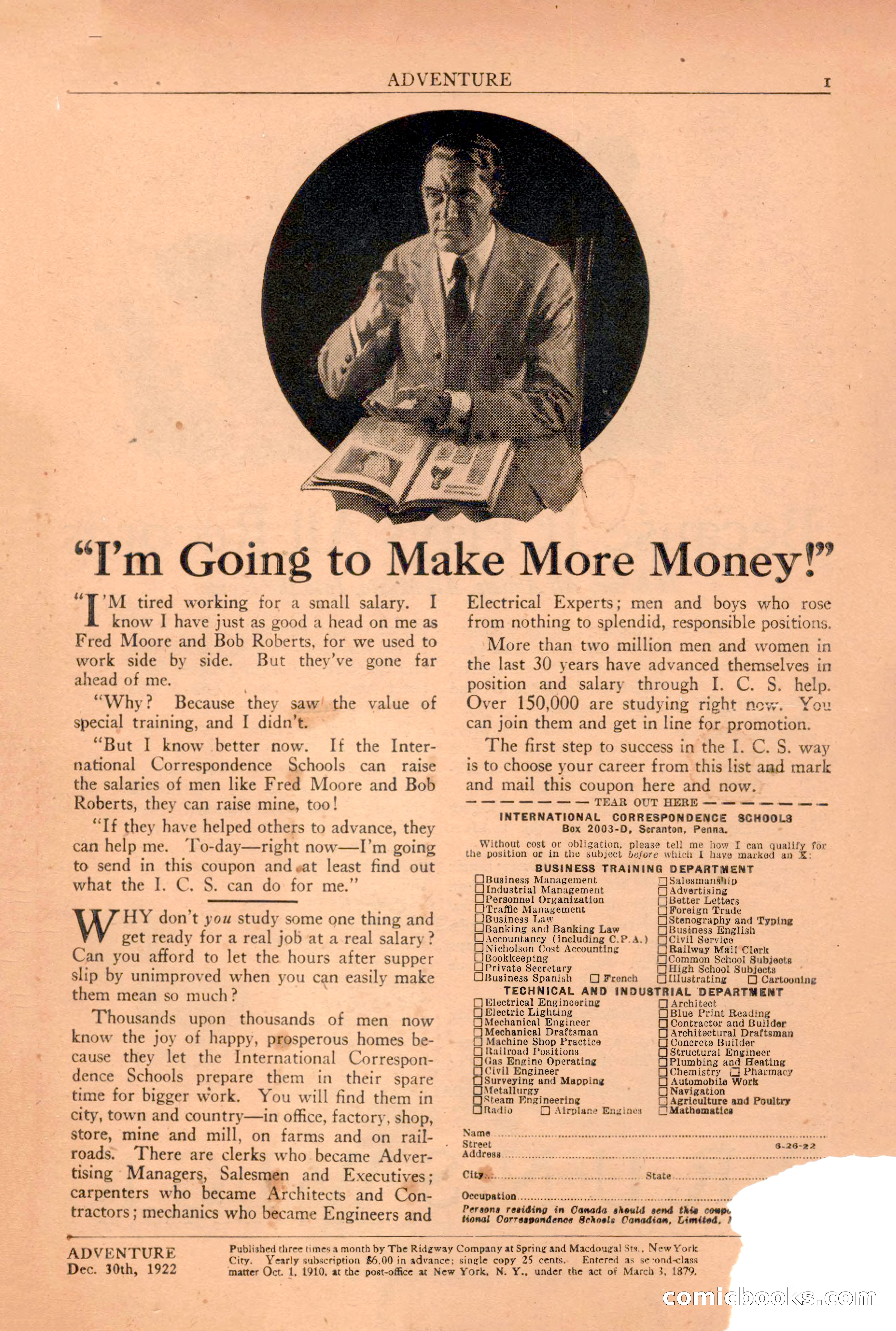 Adventure Magazine, December 30, 1922 — page 3 of 212