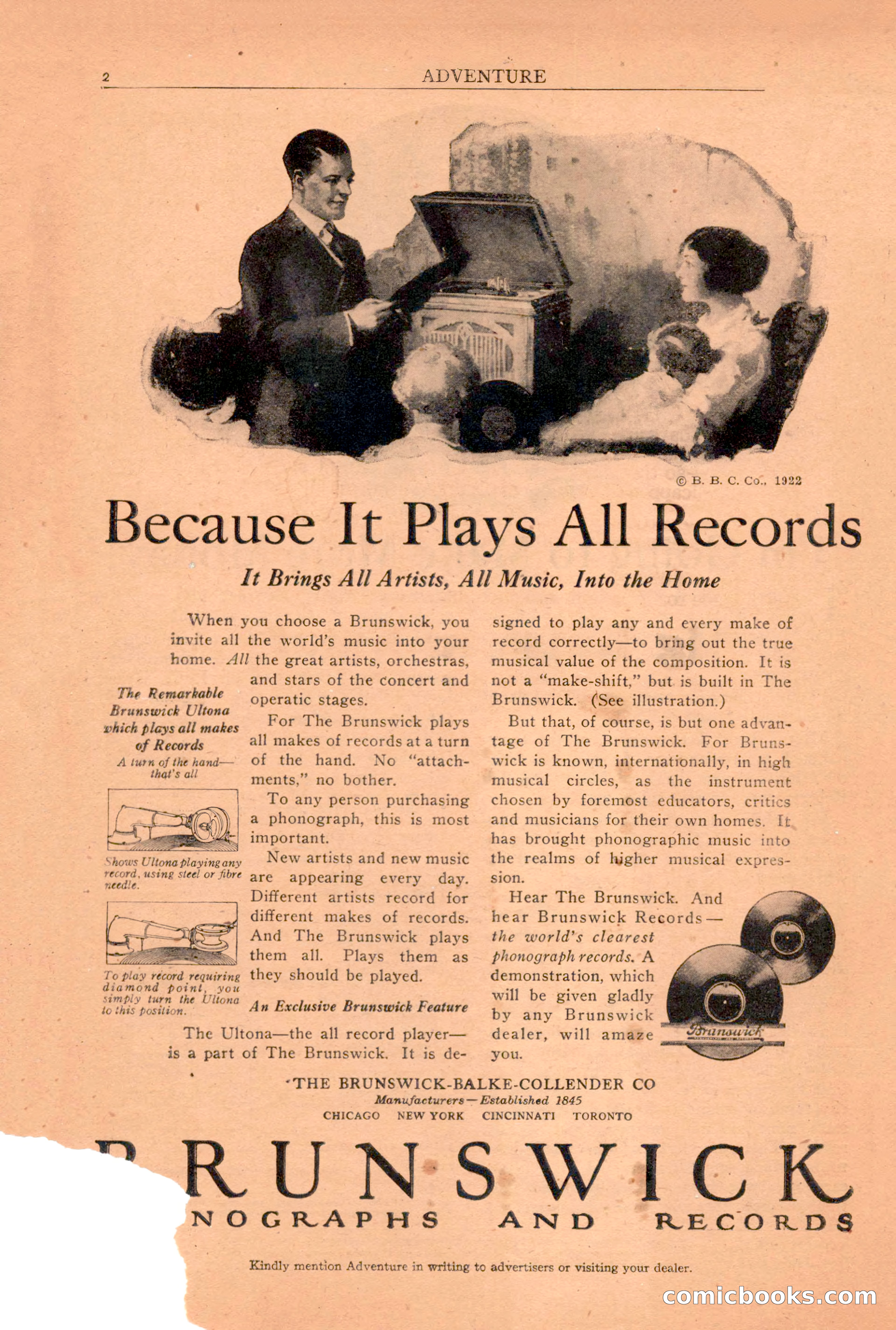 Adventure Magazine, December 30, 1922 — page 4 of 212