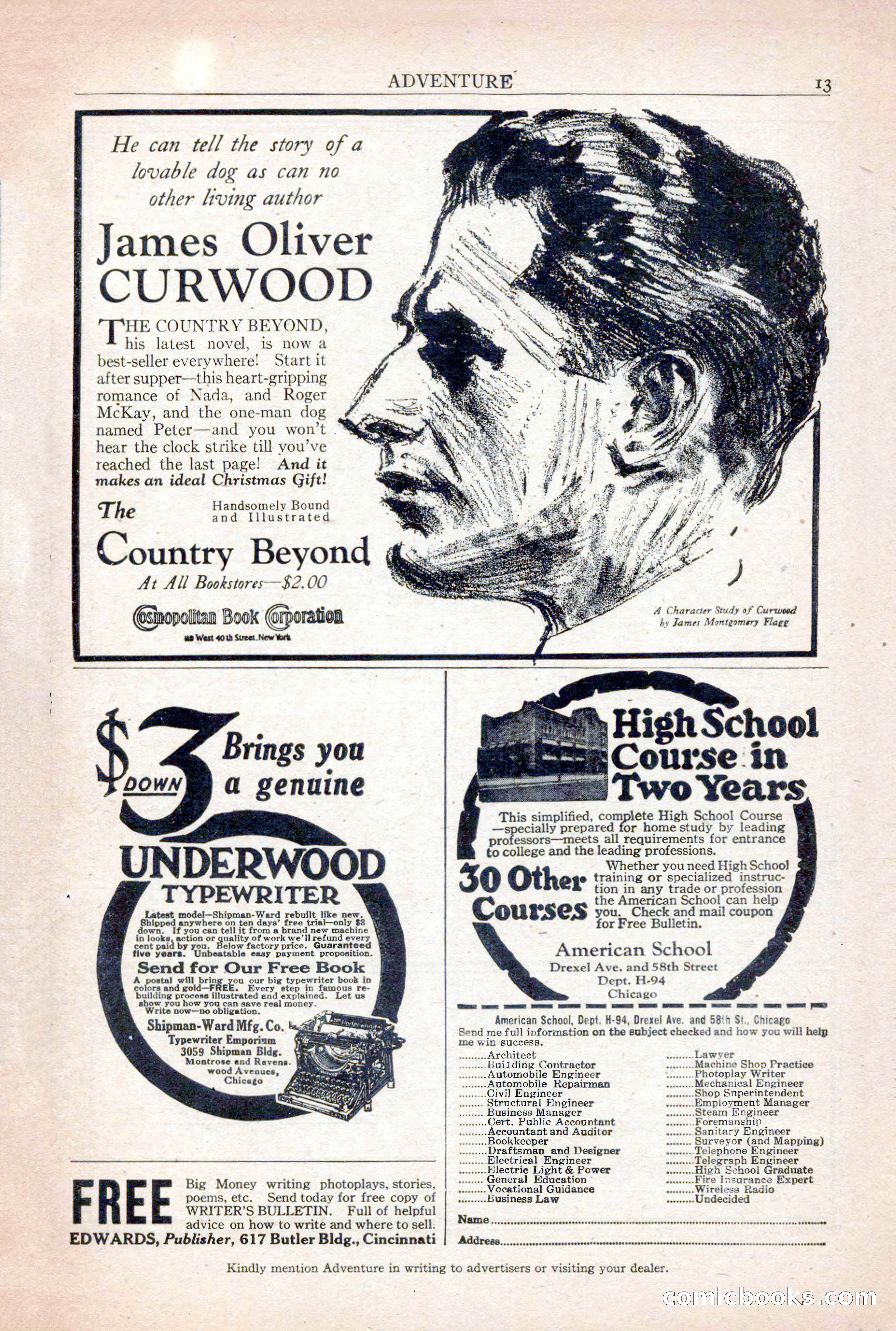 Adventure Magazine, December 30, 1922 — page 15 of 212