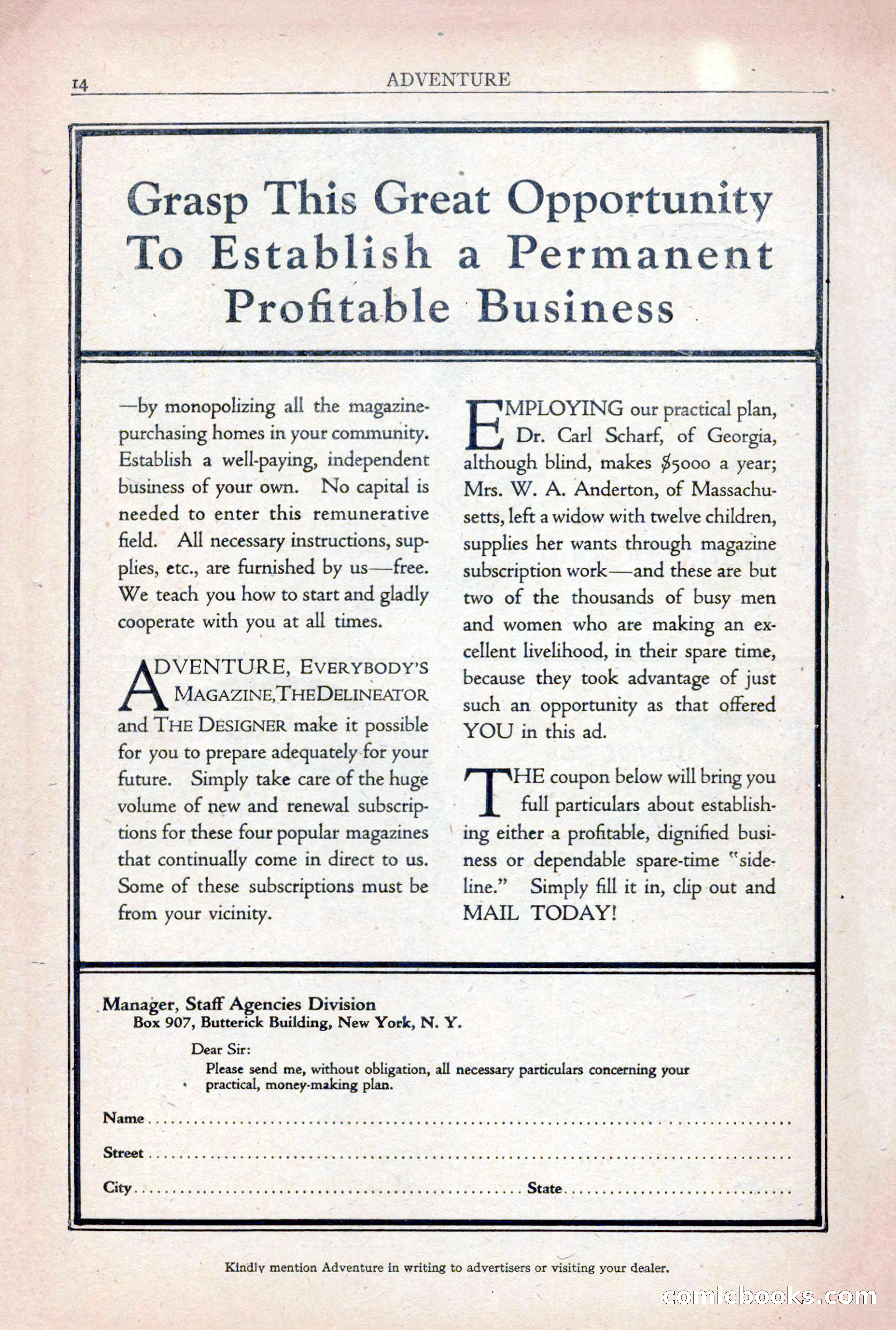 Adventure Magazine, December 30, 1922 — page 16 of 212