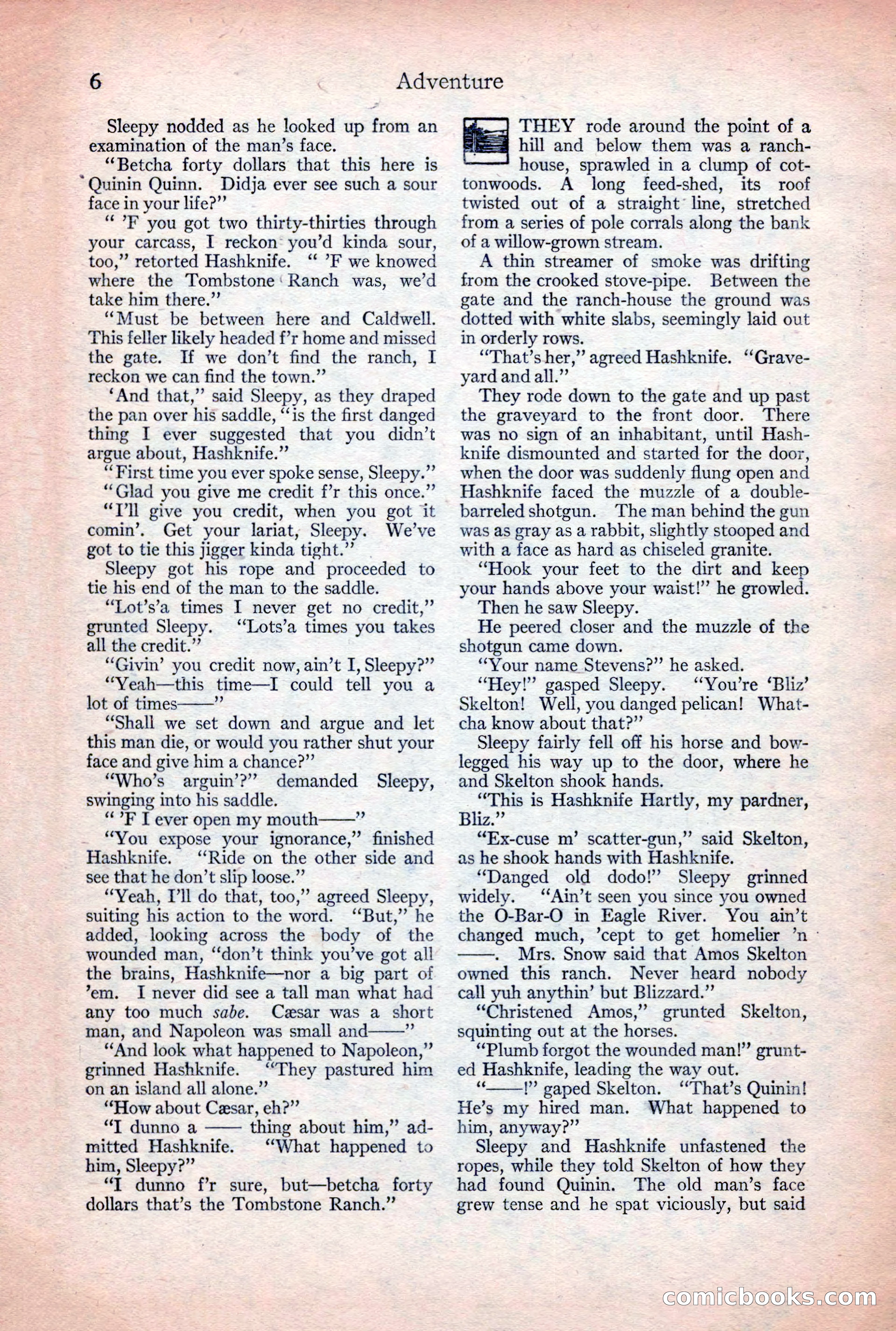 Adventure Magazine, December 30, 1922 — page 24 of 212