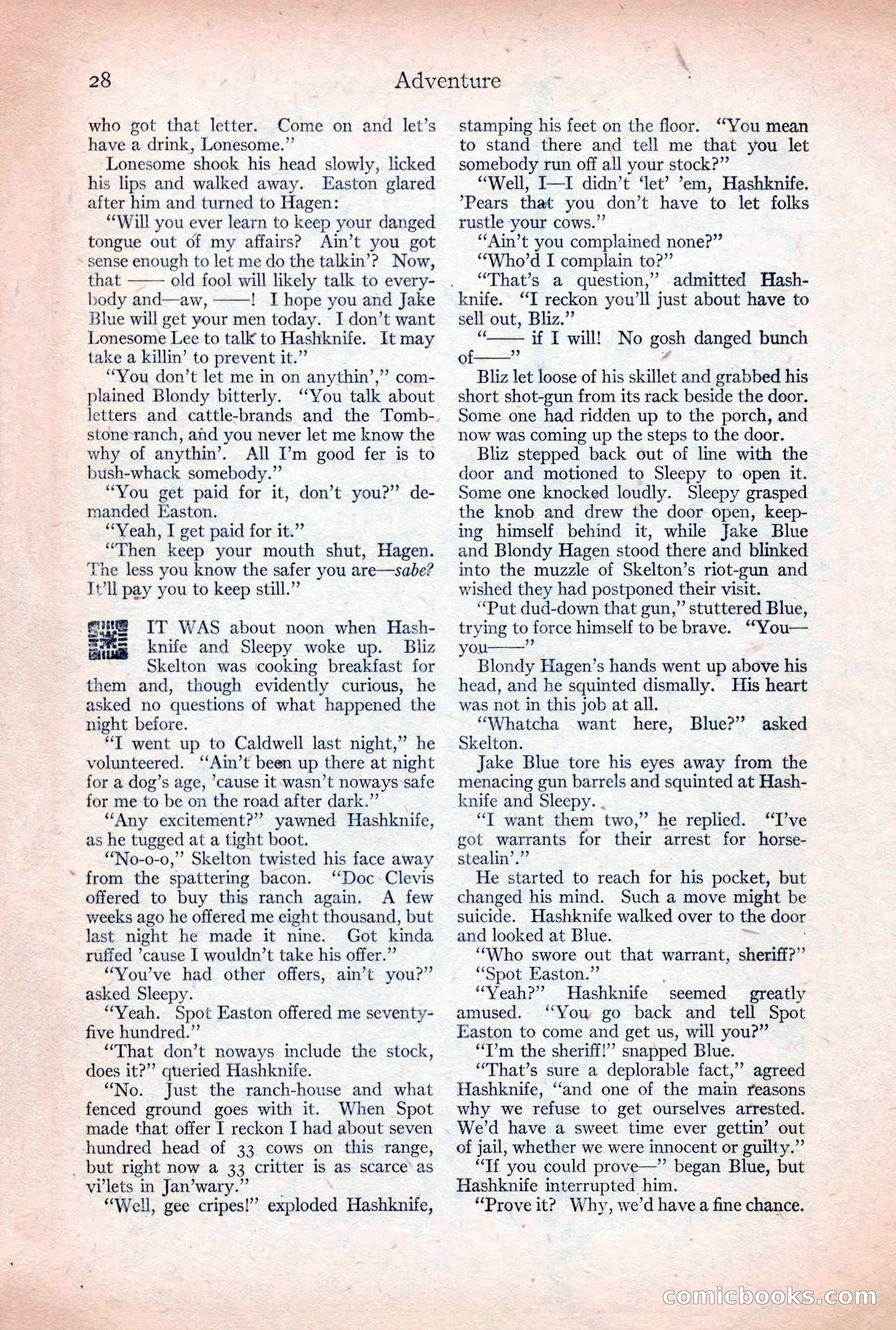 Adventure Magazine, December 30, 1922 — page 46 of 212
