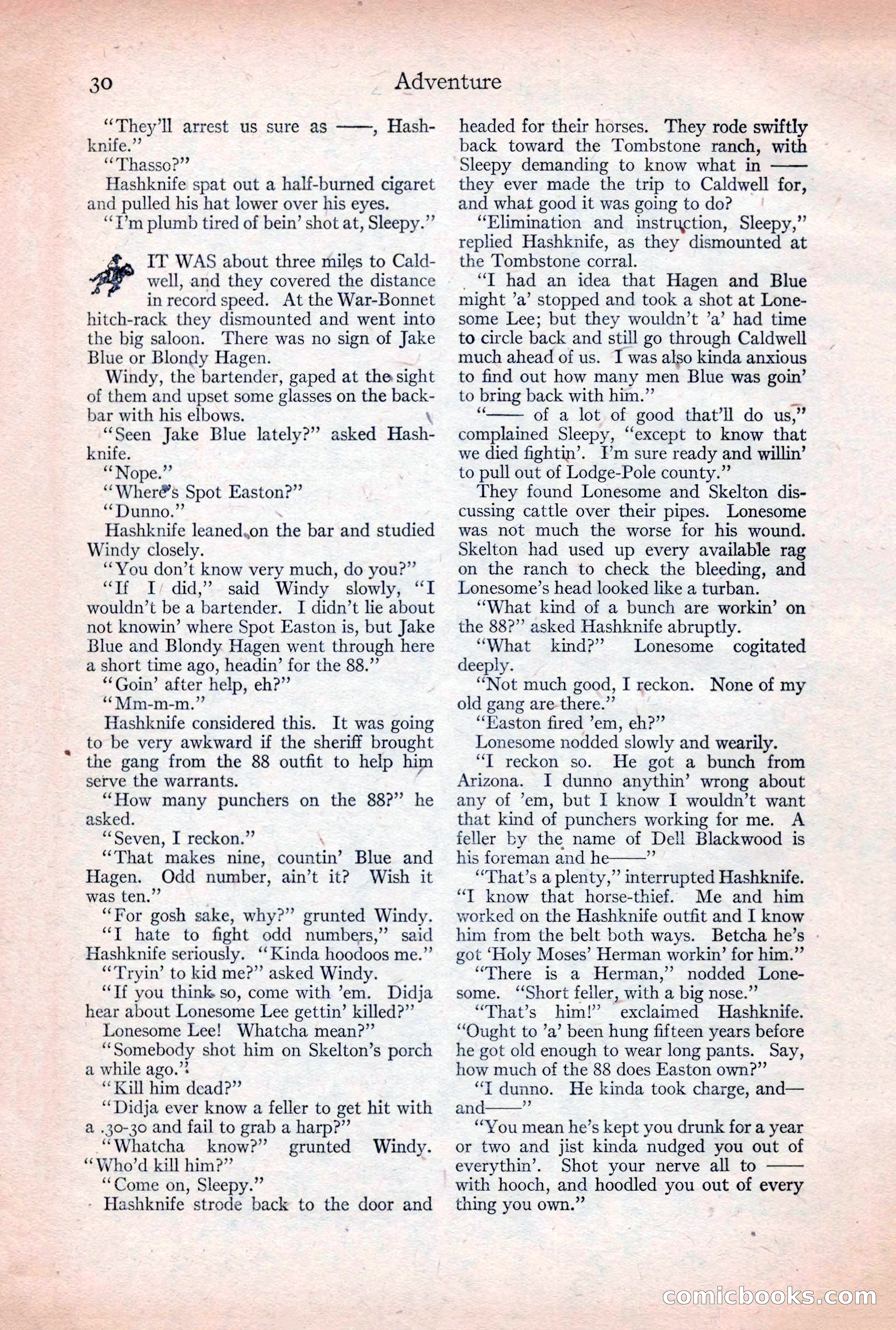 Adventure Magazine, December 30, 1922 — page 48 of 212