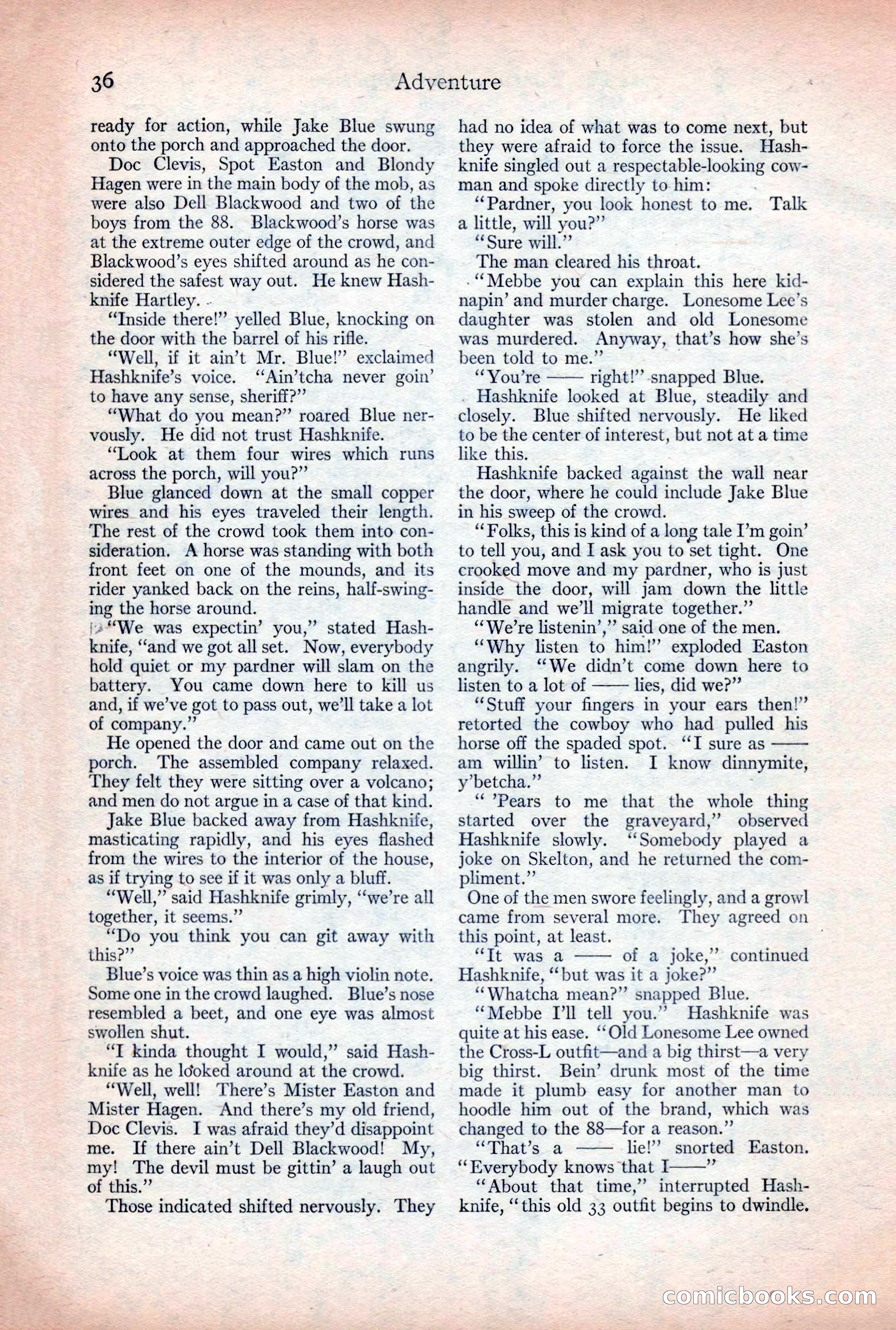 Adventure Magazine, December 30, 1922 — page 54 of 212