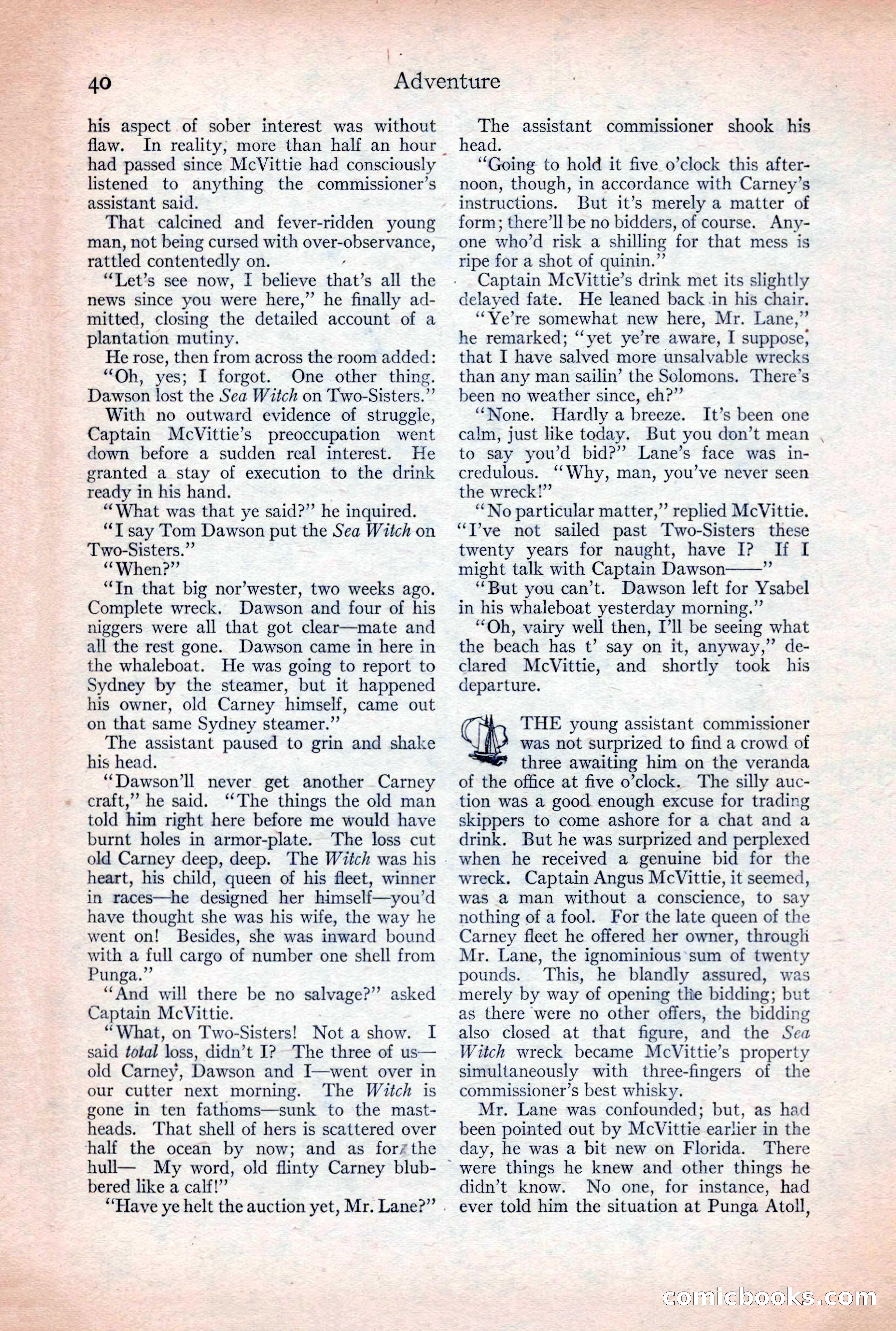 Adventure Magazine, December 30, 1922 — page 58 of 212