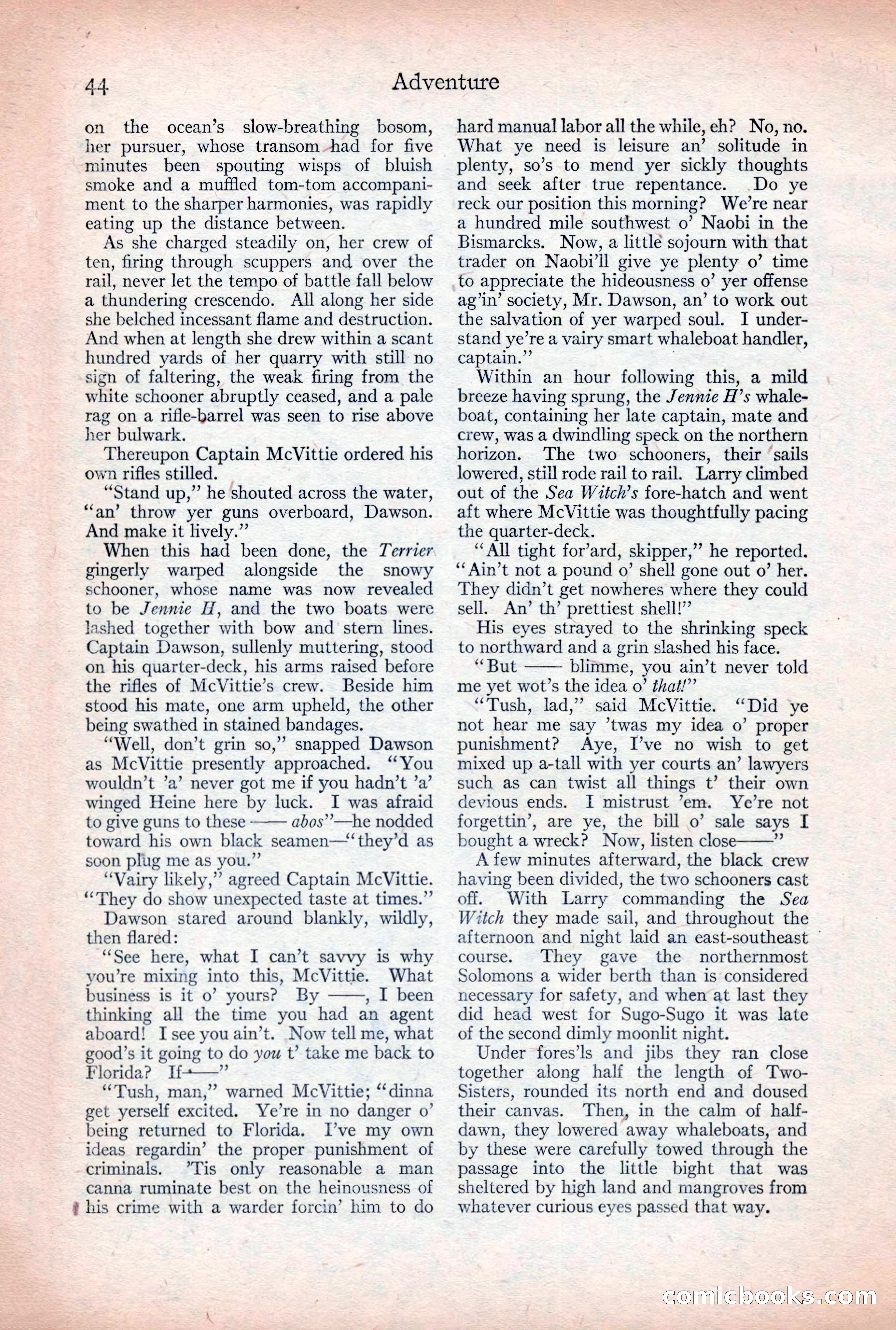 Adventure Magazine, December 30, 1922 — page 62 of 212