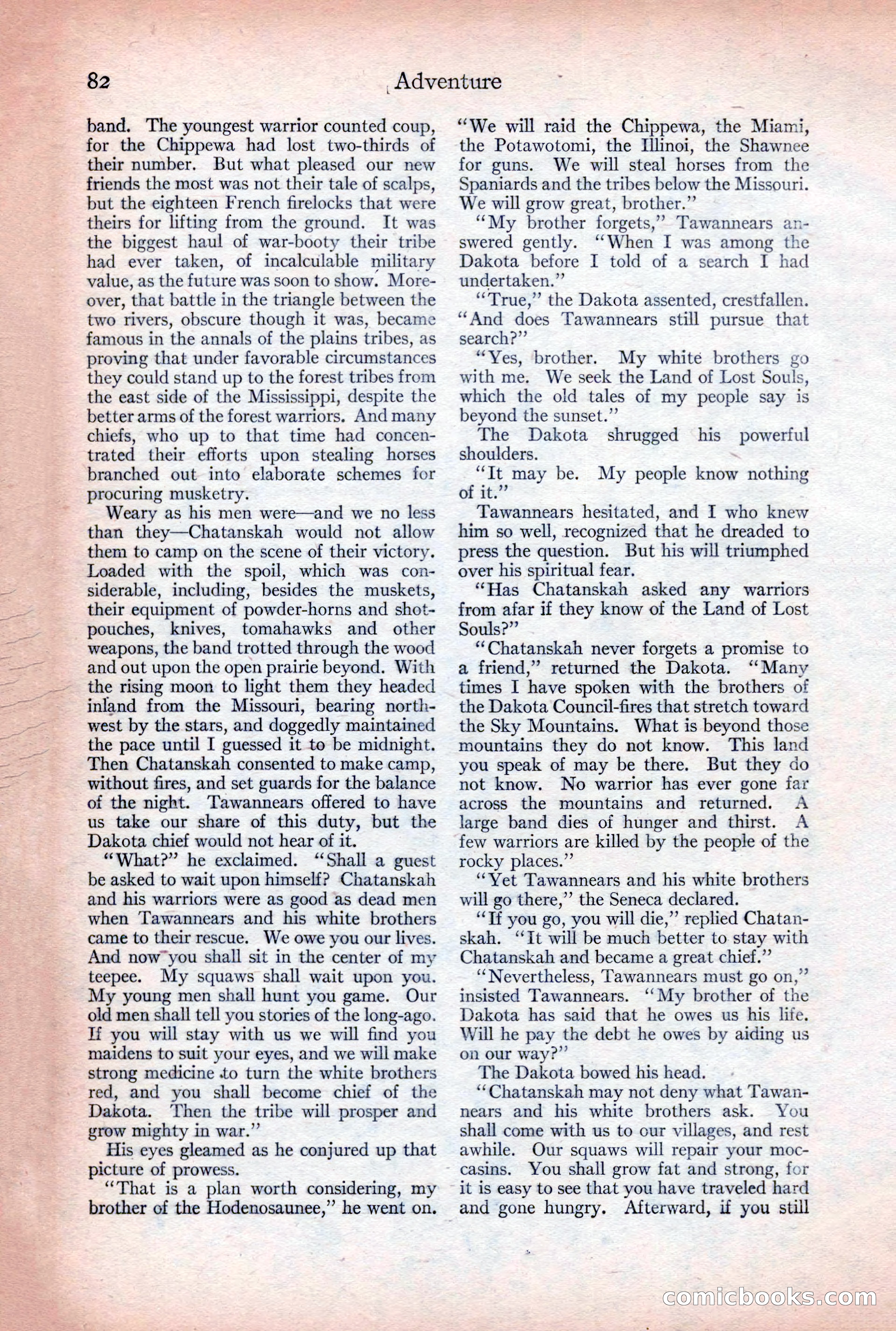Adventure Magazine, December 30, 1922 — page 100 of 212