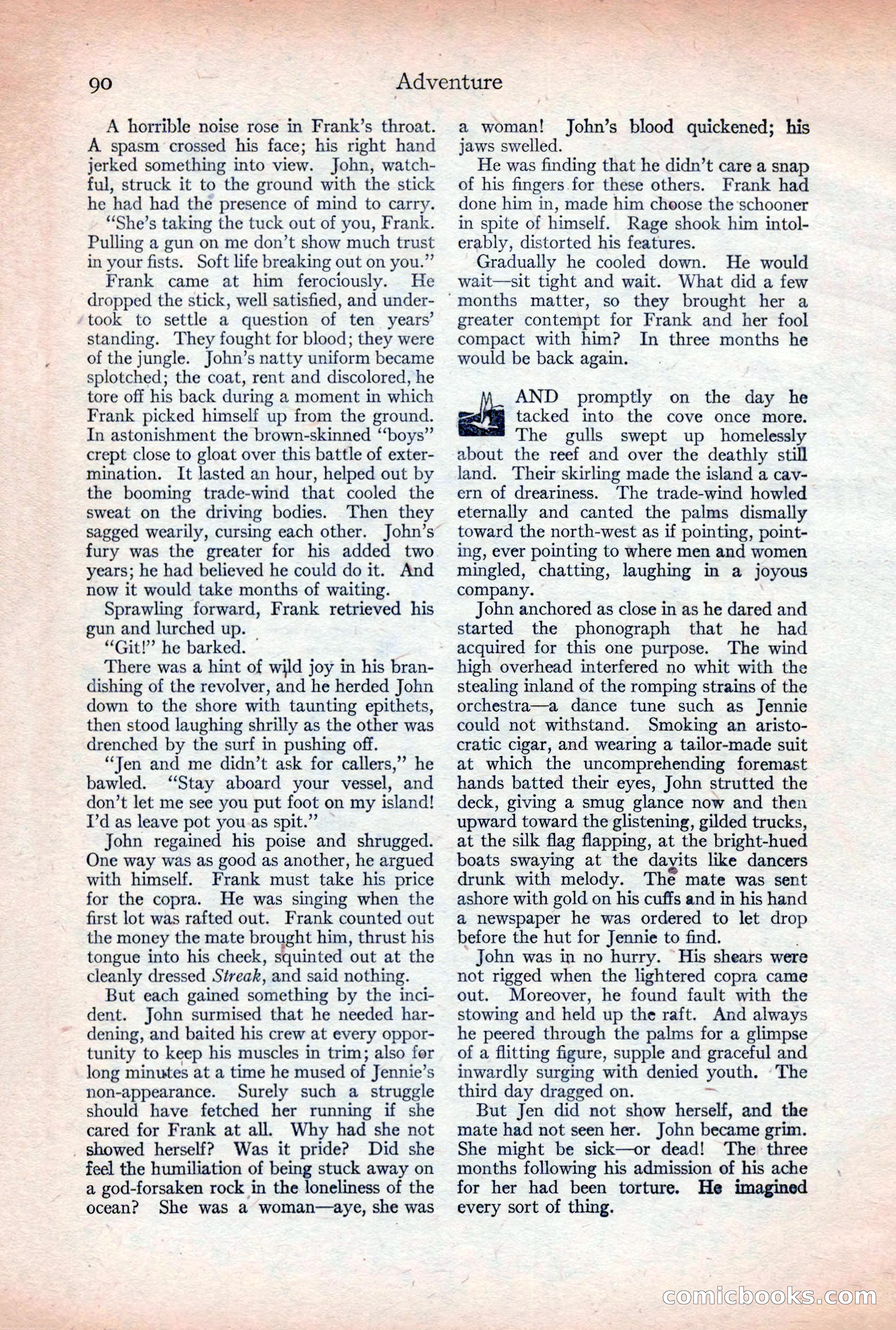 Adventure Magazine, December 30, 1922 — page 108 of 212