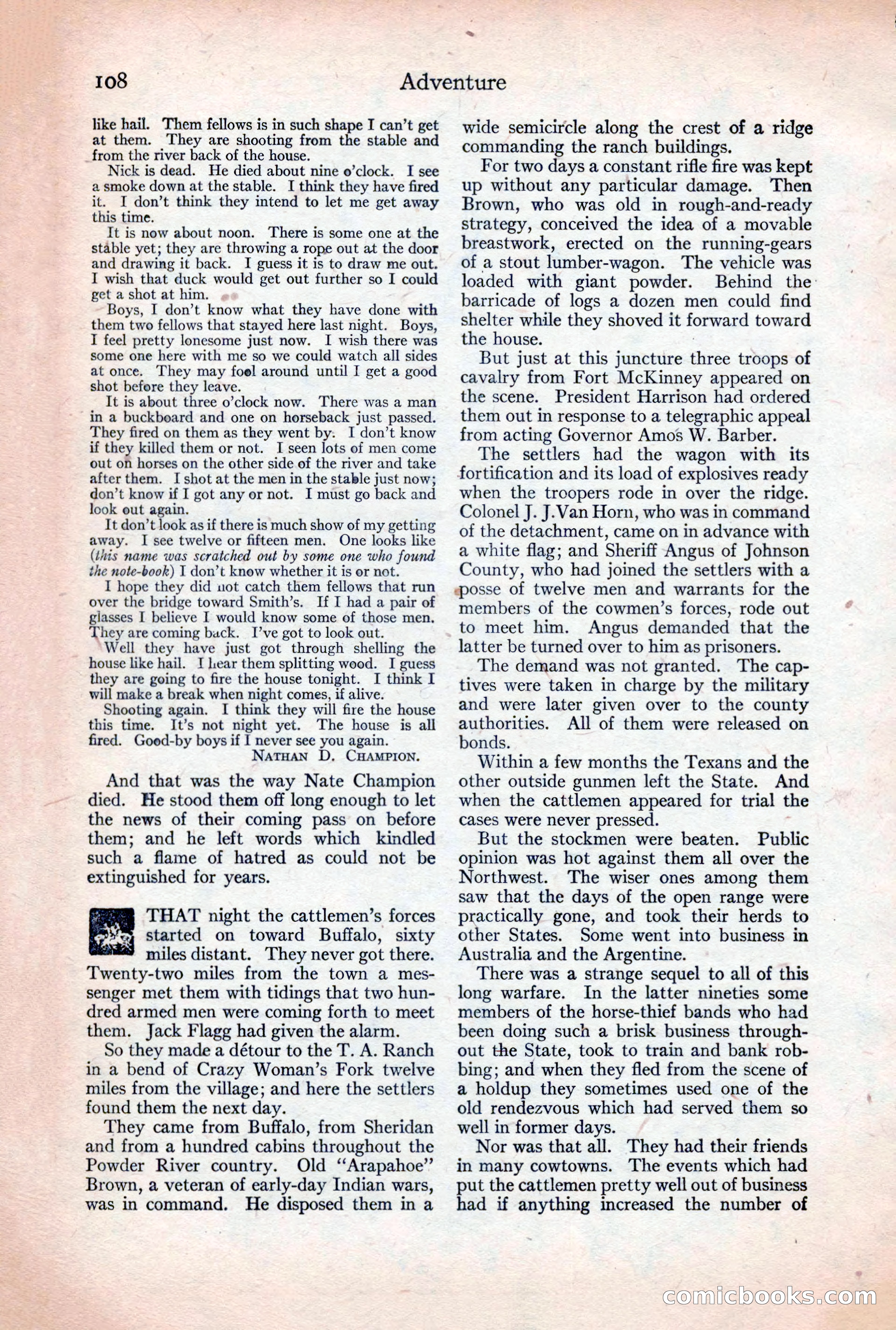 Adventure Magazine, December 30, 1922 — page 126 of 212