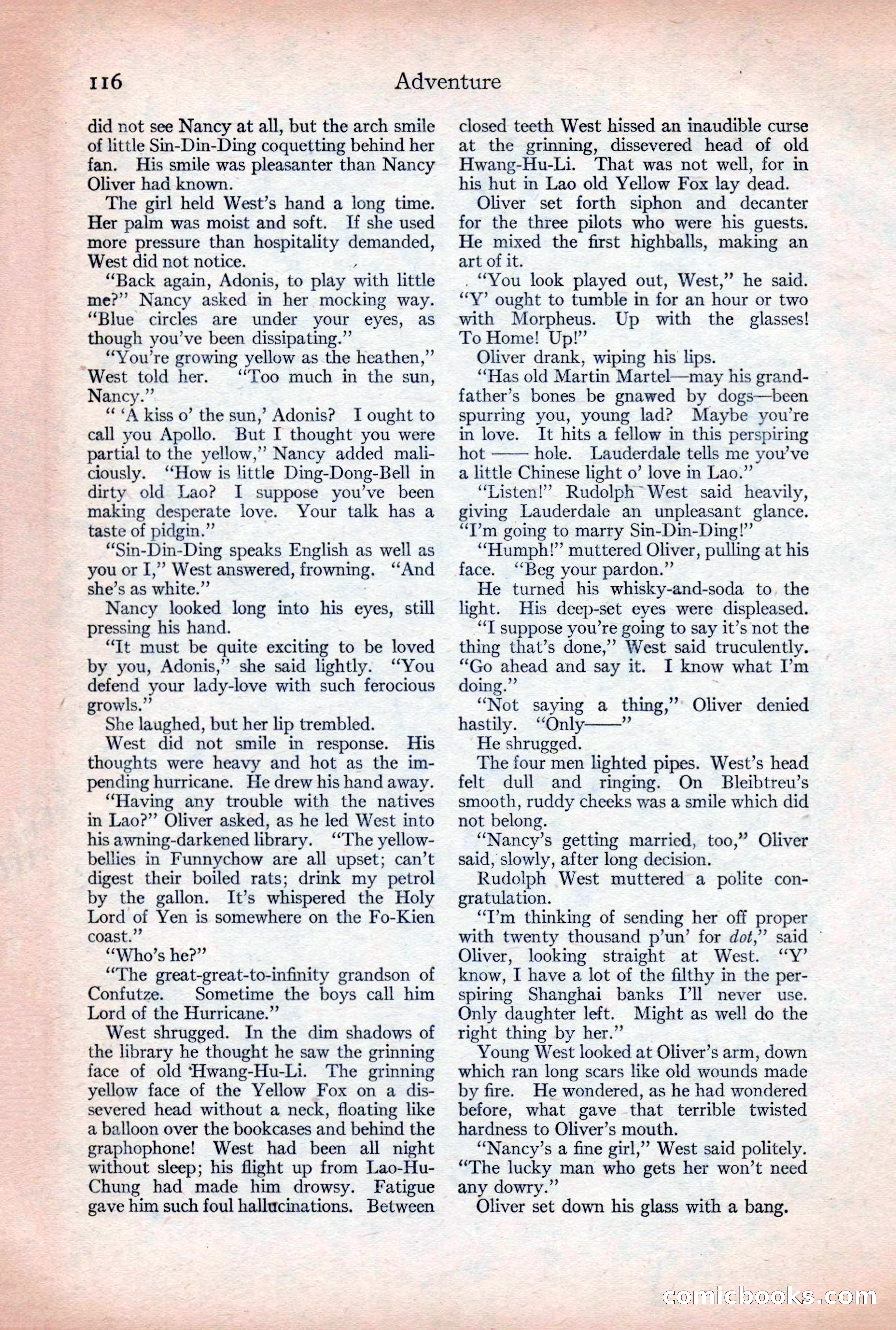 Adventure Magazine, December 30, 1922 — page 134 of 212