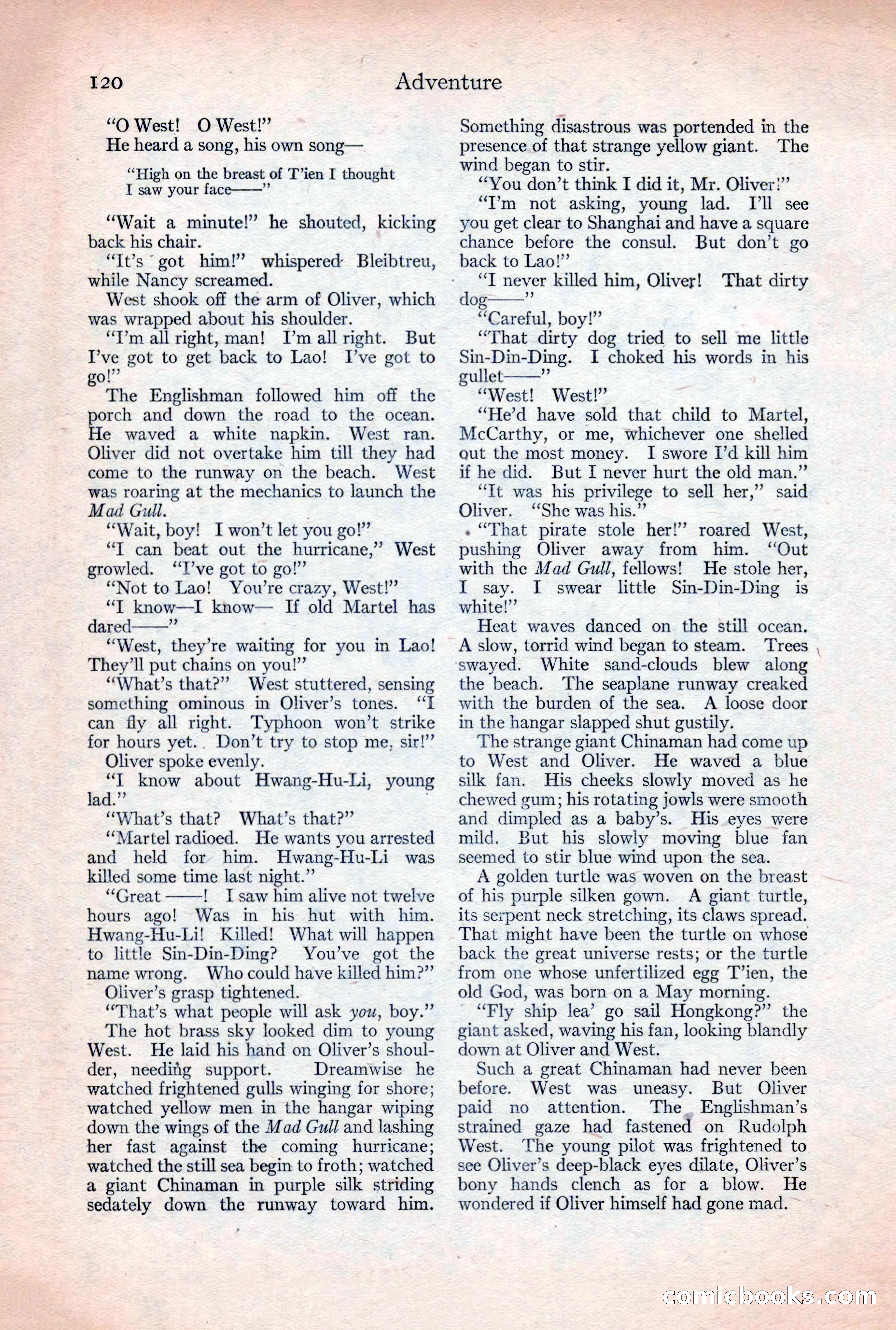 Adventure Magazine, December 30, 1922 — page 138 of 212