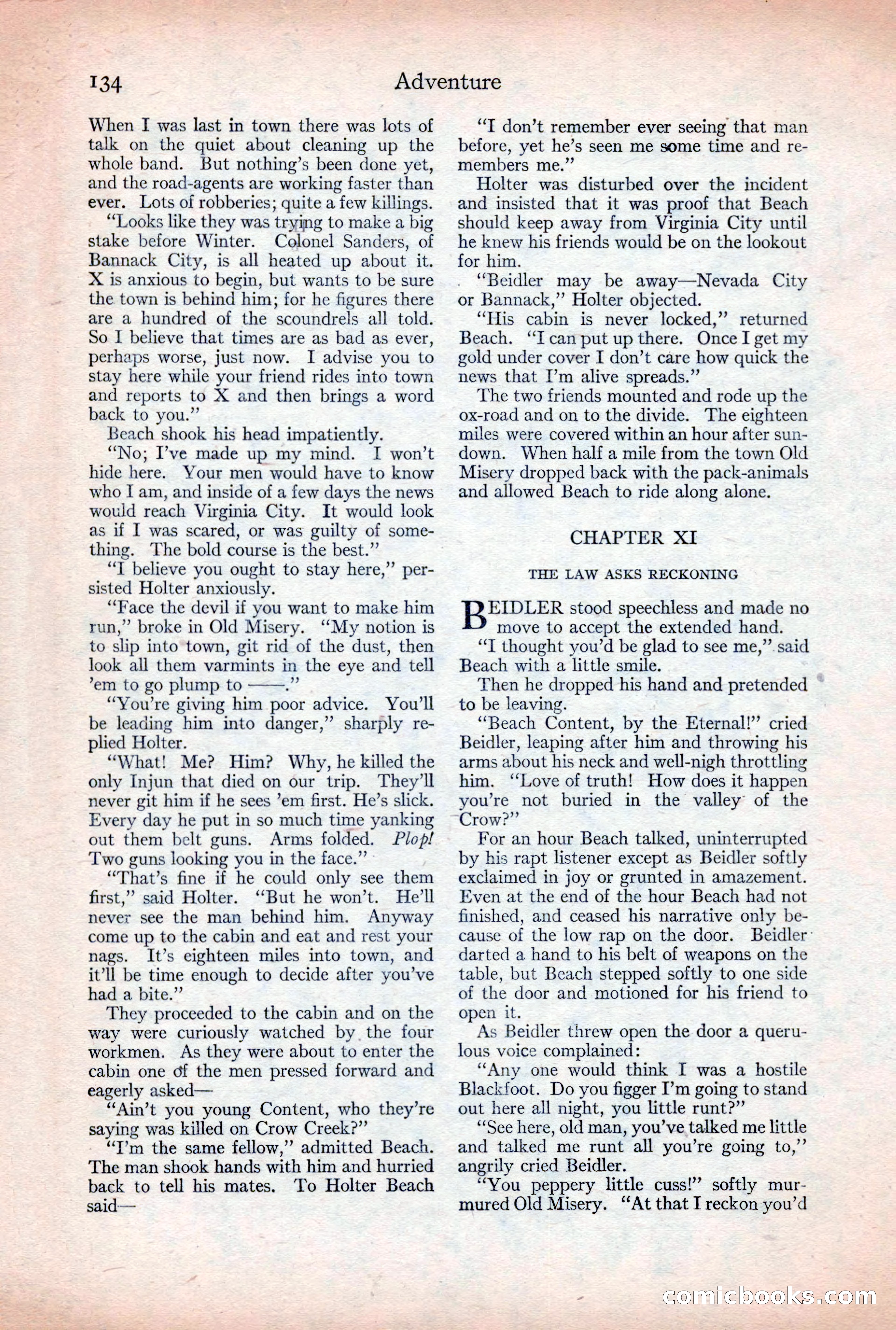 Adventure Magazine, December 30, 1922 — page 152 of 212