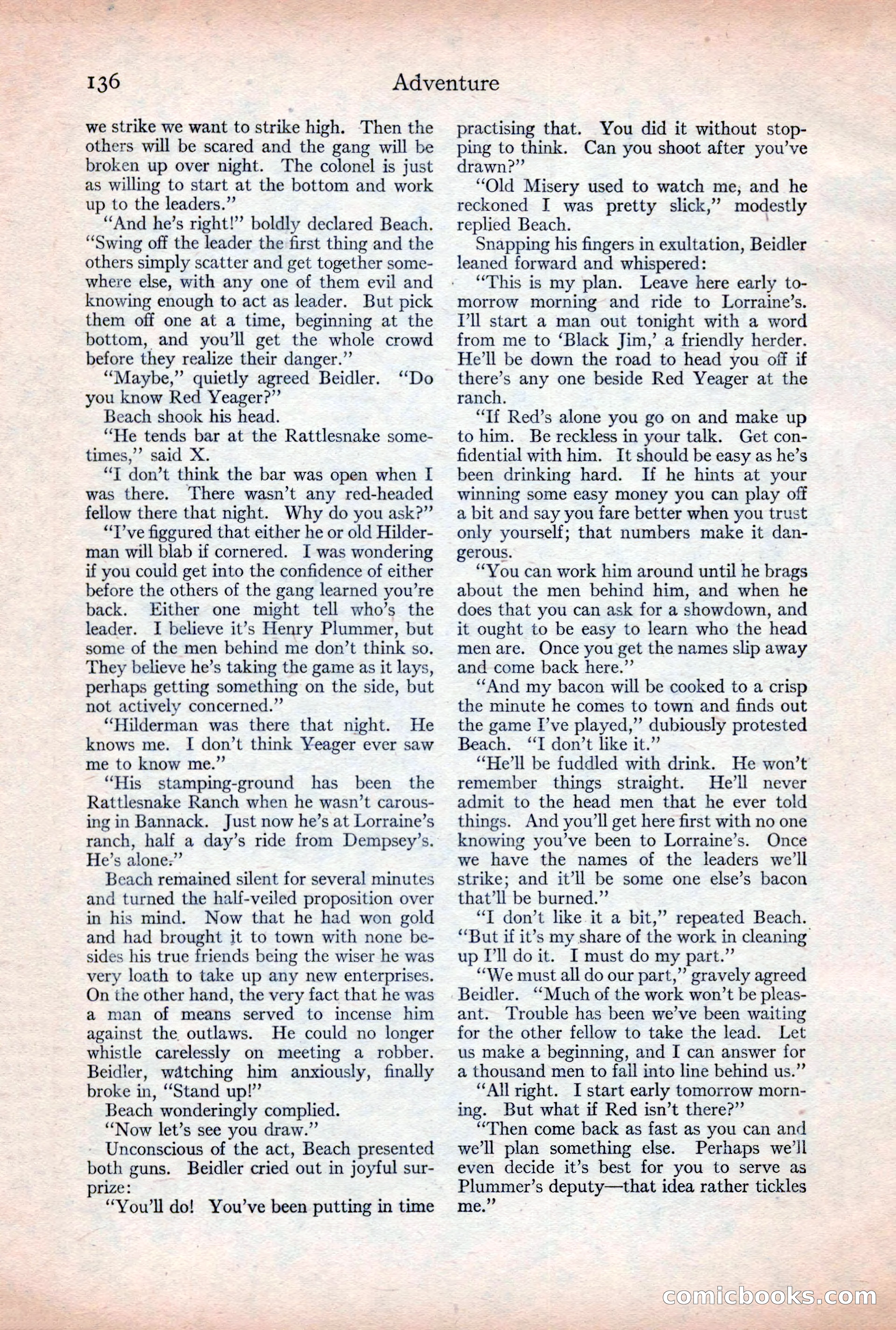 Adventure Magazine, December 30, 1922 — page 154 of 212