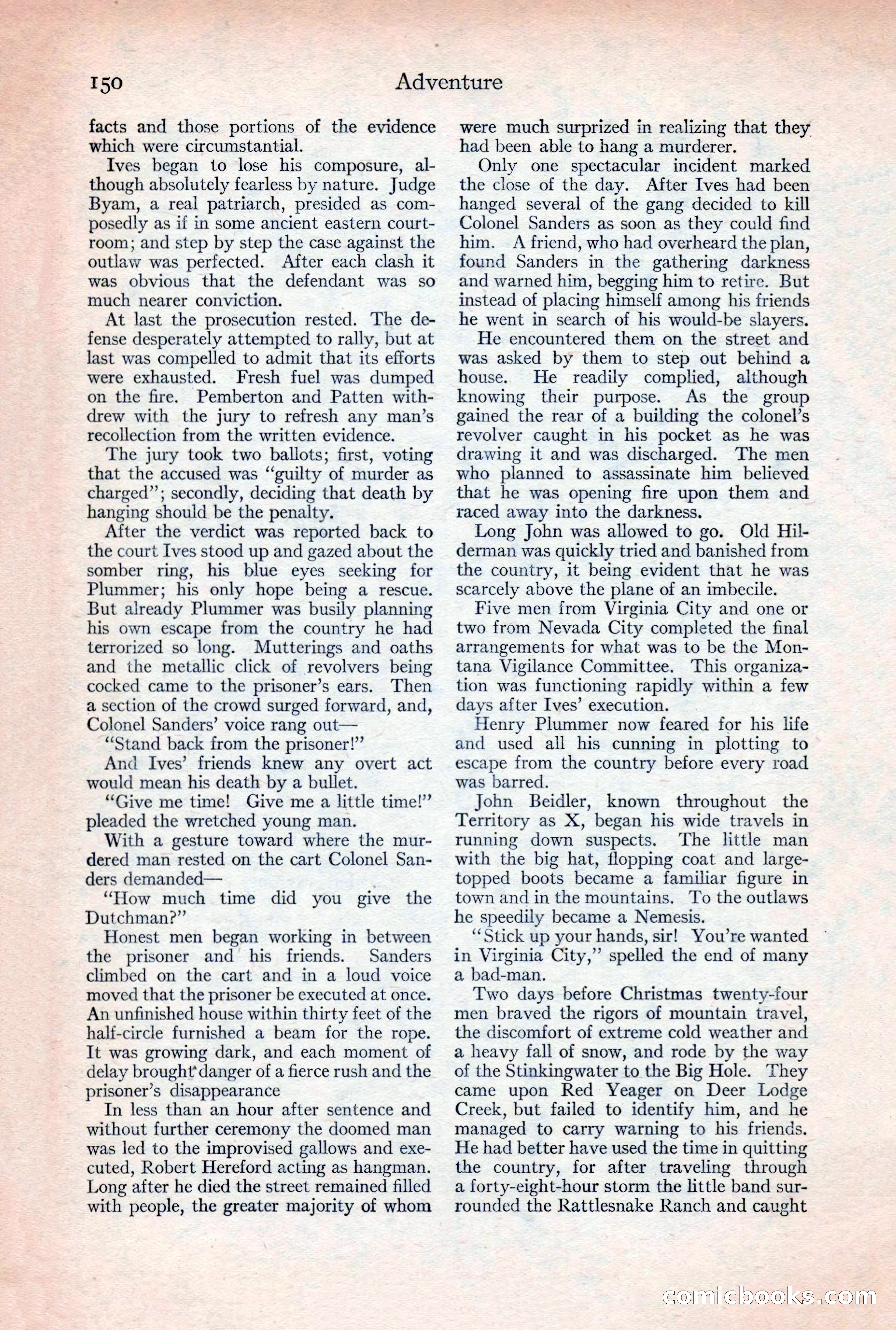 Adventure Magazine, December 30, 1922 — page 168 of 212