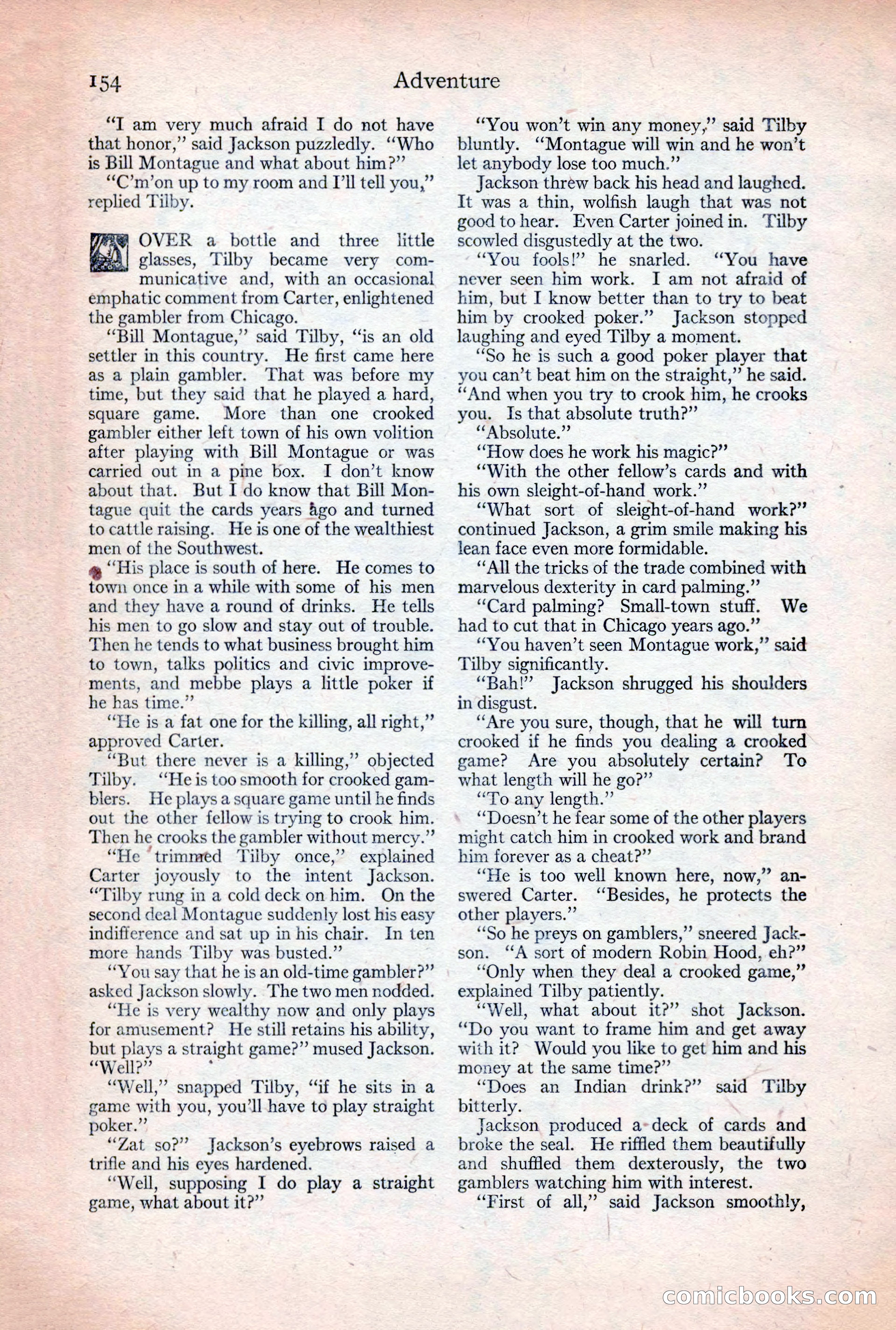 Adventure Magazine, December 30, 1922 — page 172 of 212
