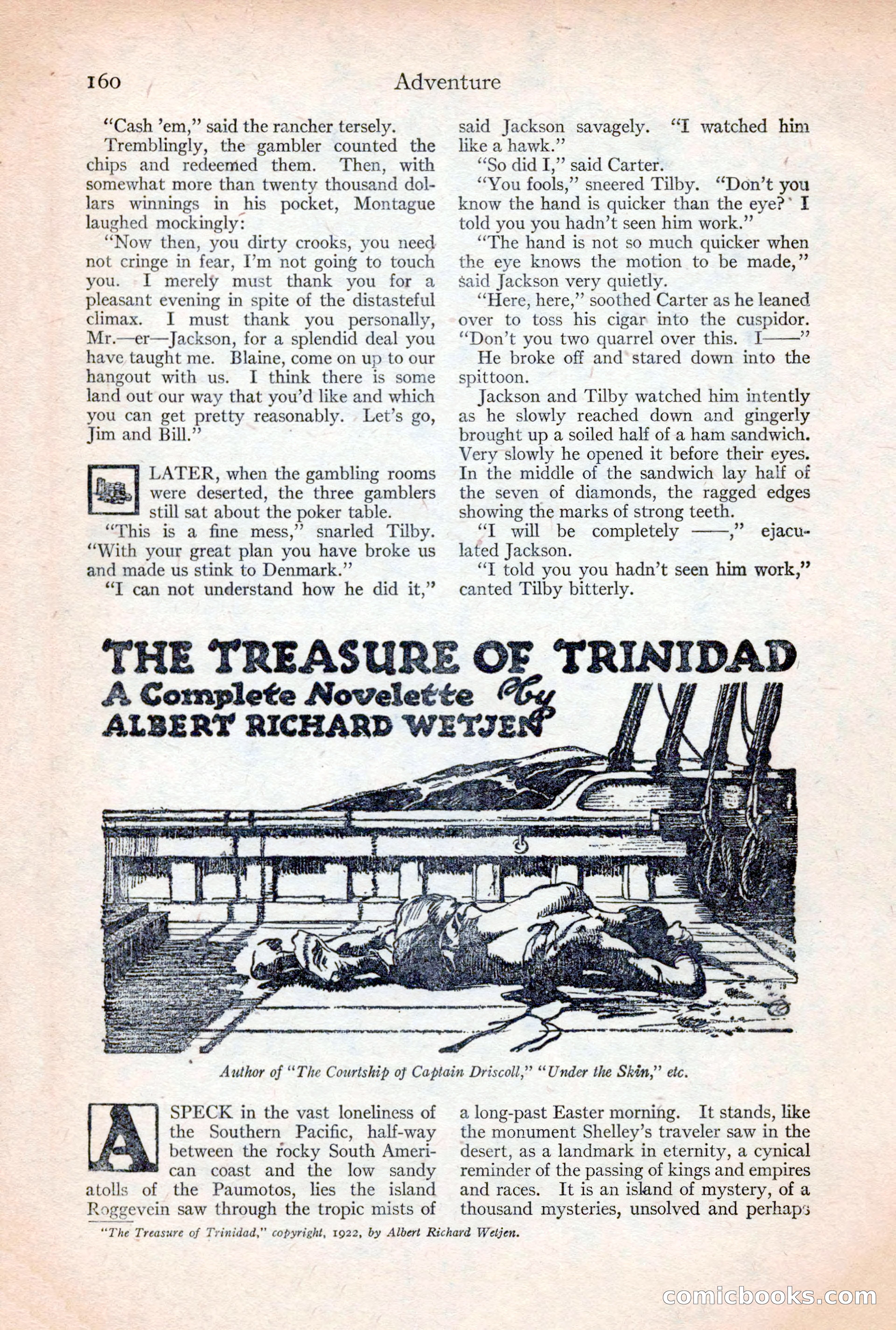 Adventure Magazine, December 30, 1922 — page 178 of 212