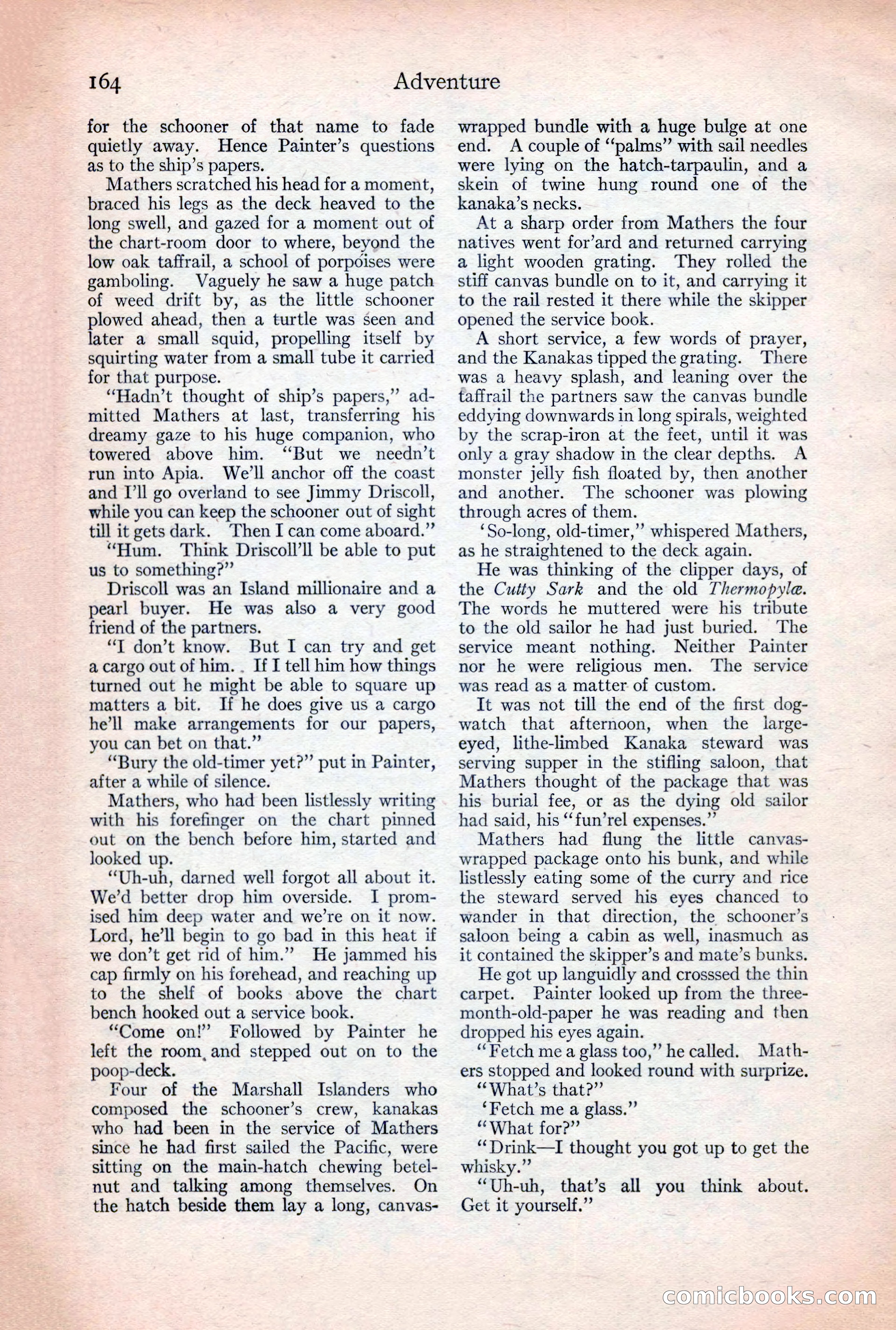 Adventure Magazine, December 30, 1922 — page 182 of 212