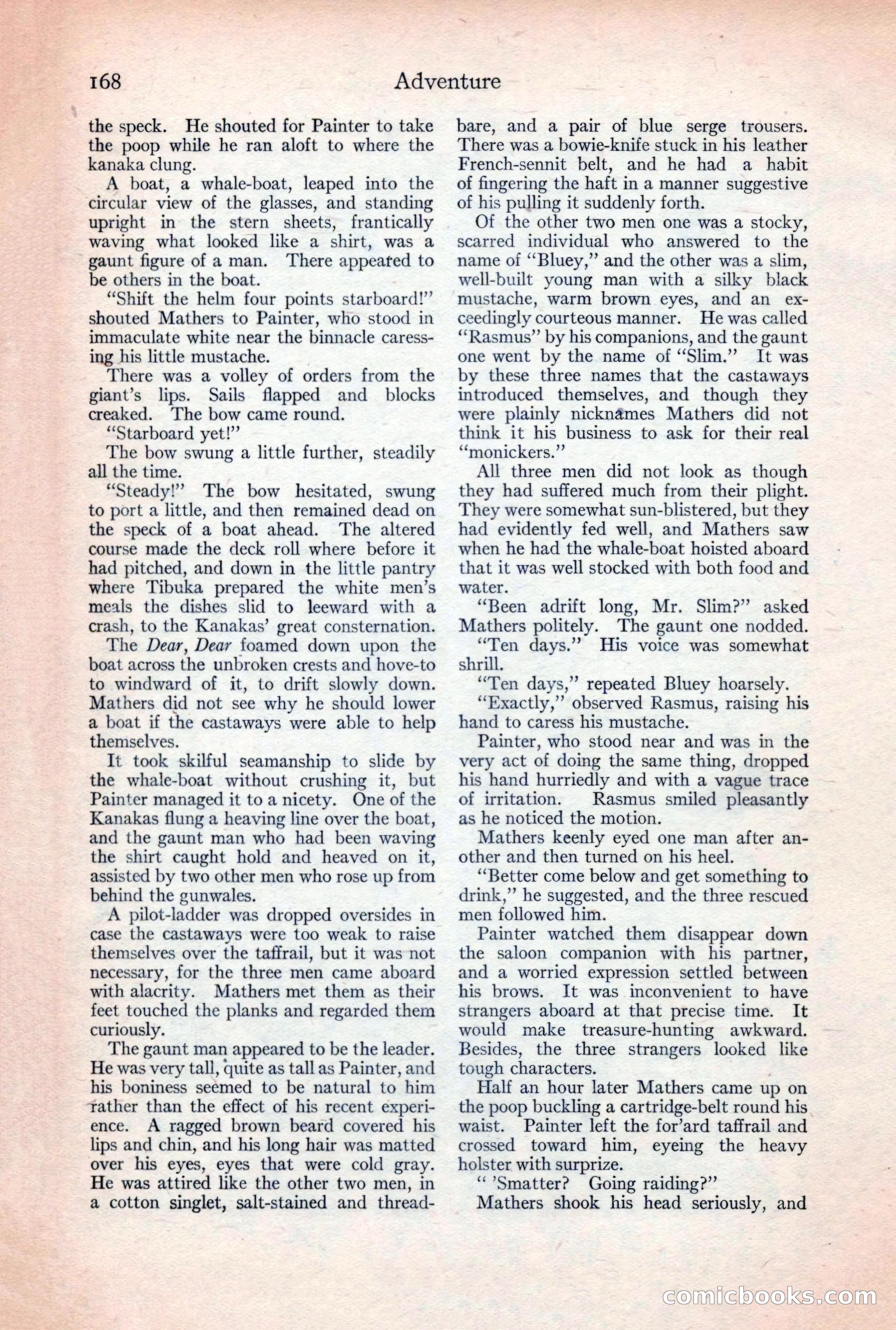 Adventure Magazine, December 30, 1922 — page 186 of 212