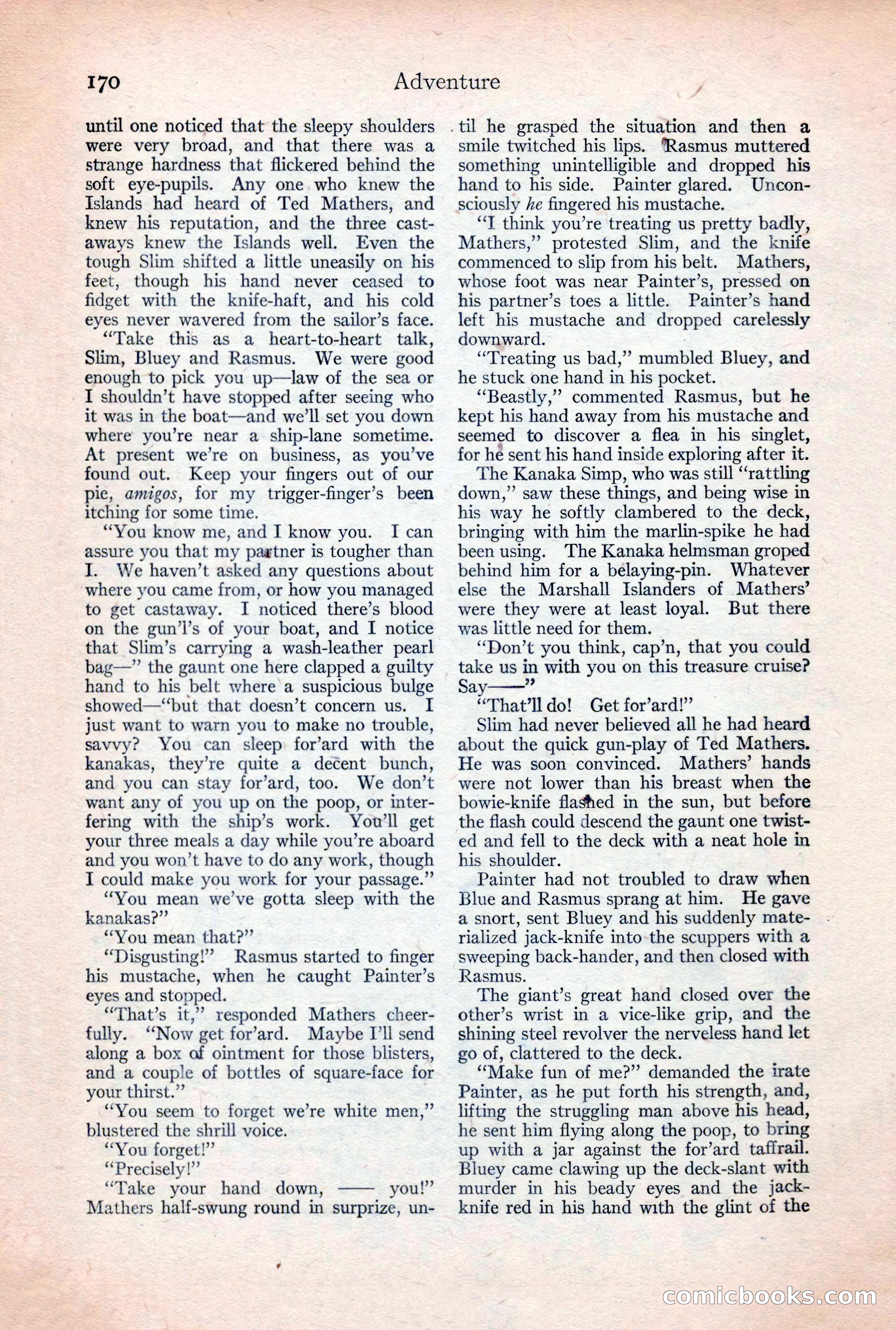 Adventure Magazine, December 30, 1922 — page 188 of 212