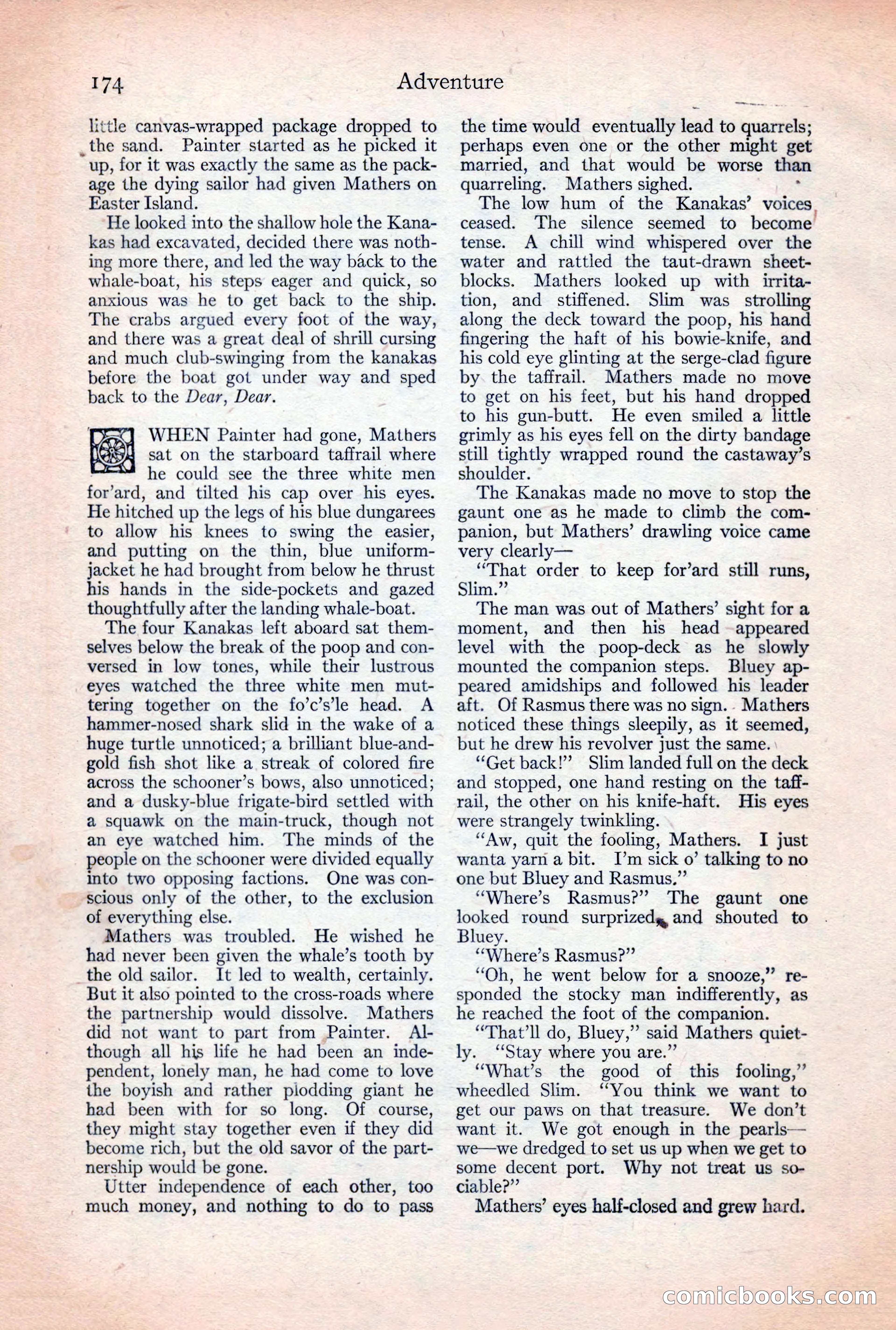 Adventure Magazine, December 30, 1922 — page 192 of 212