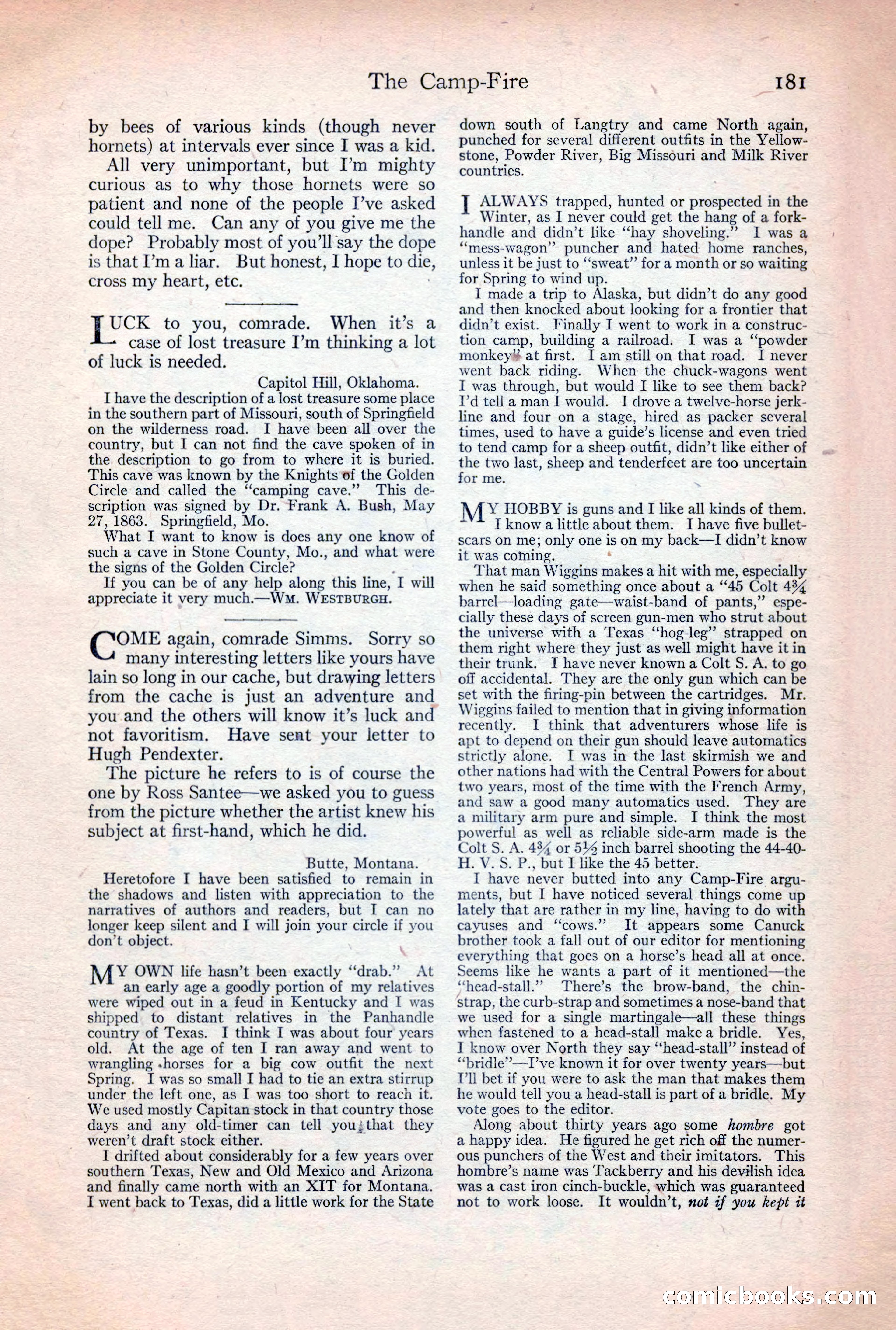 Adventure Magazine, December 30, 1922 — page 199 of 212