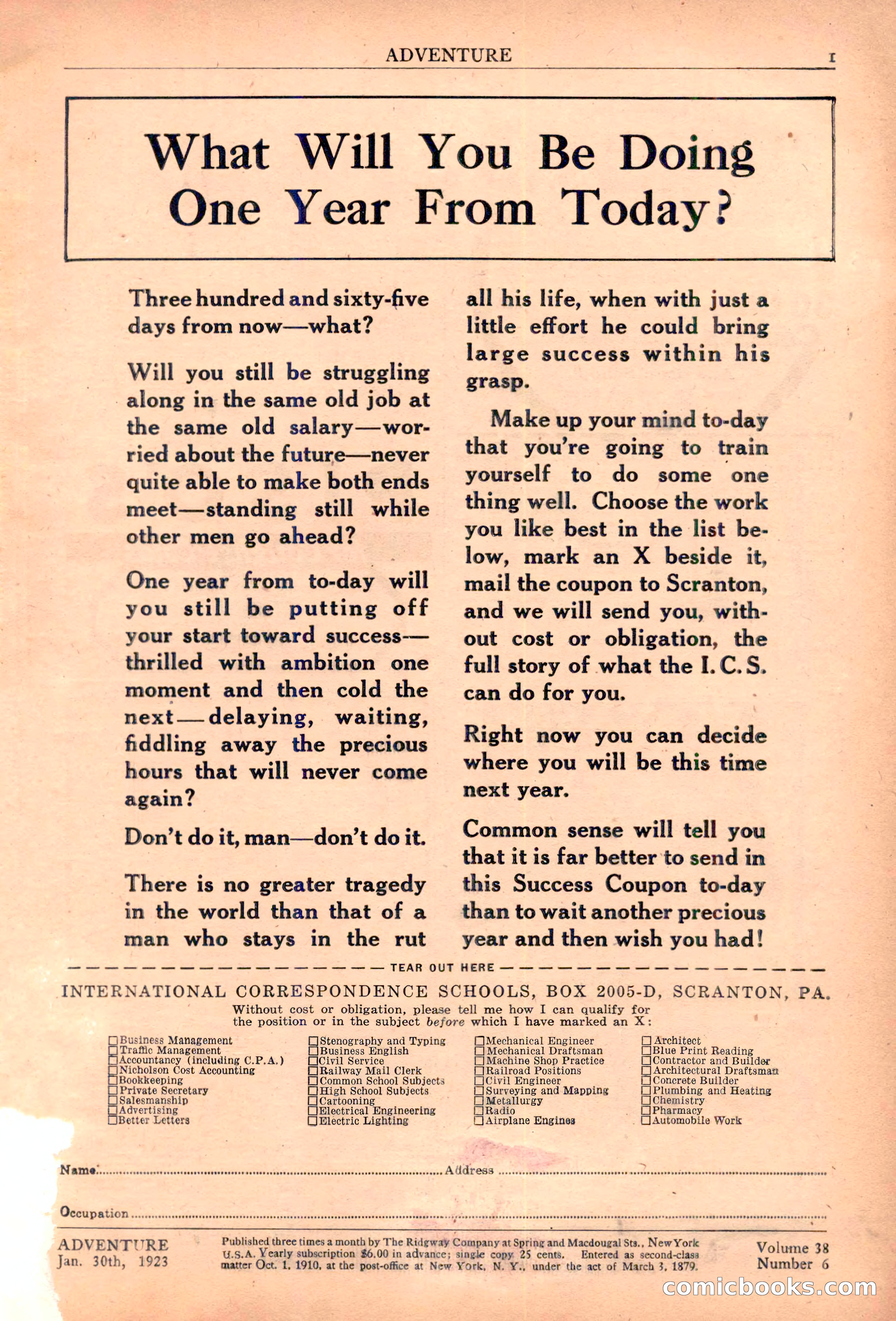 Adventure, January 30, 1923 — page 3 of 204