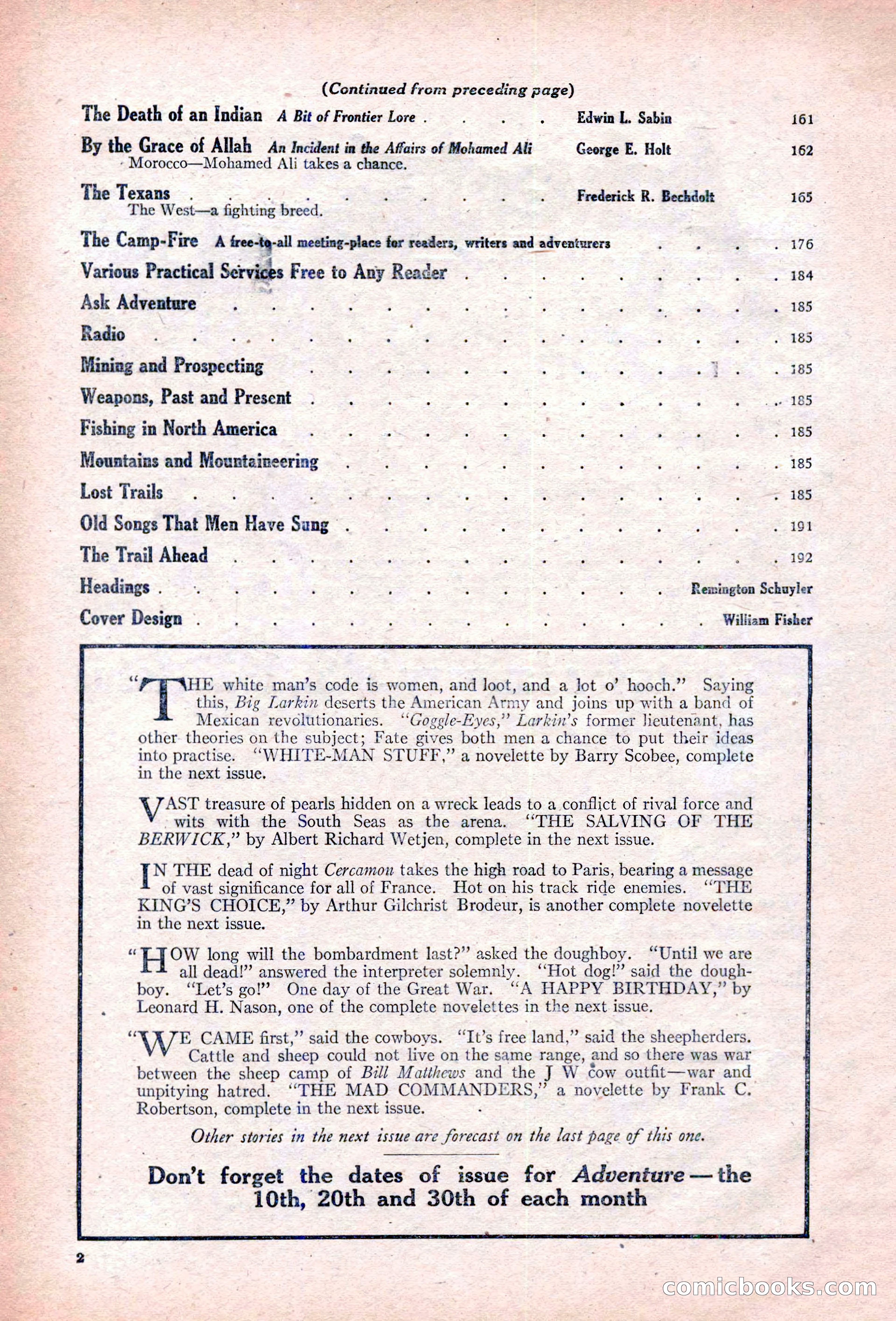 Adventure, January 30, 1923 — page 12 of 204