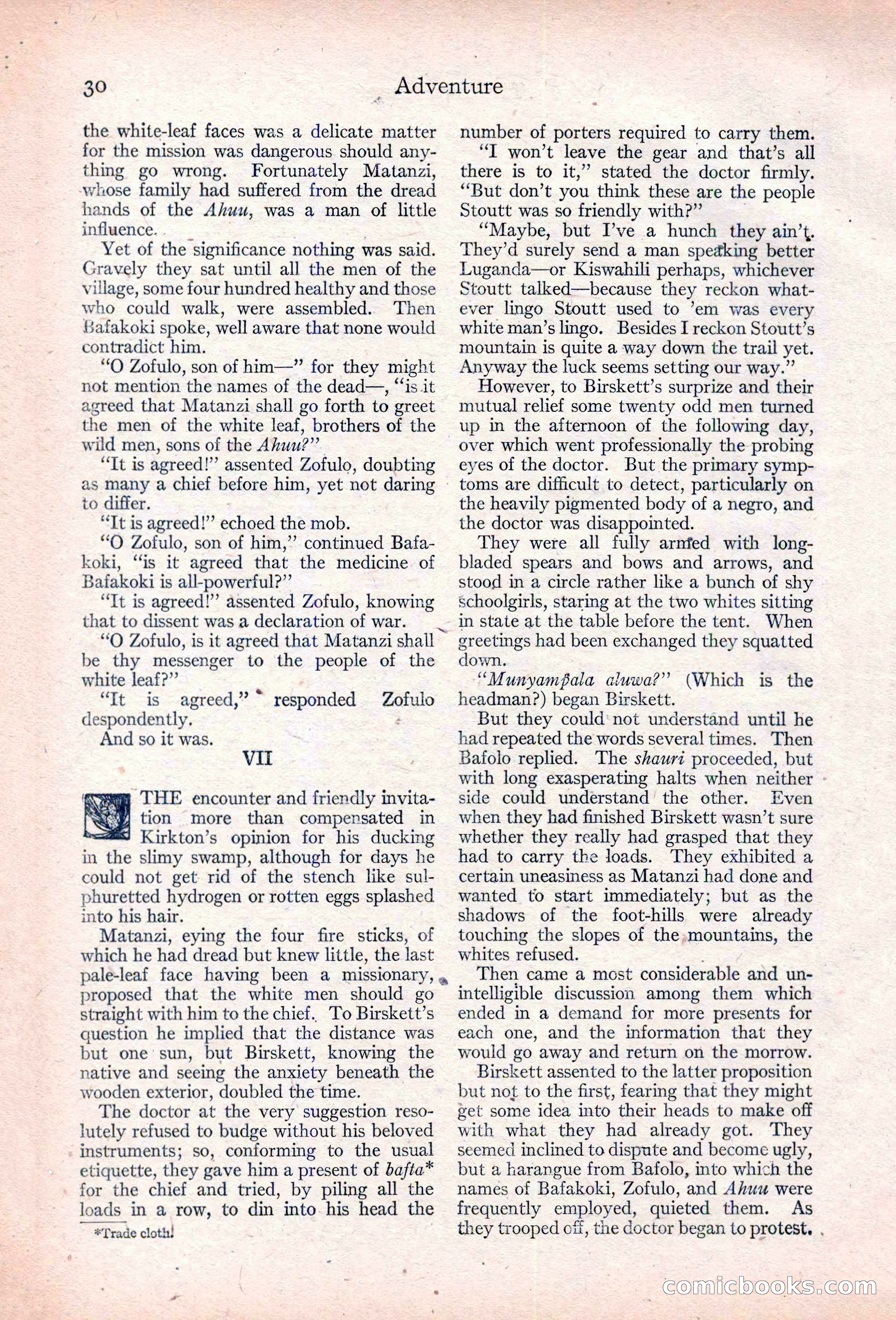 Adventure, January 30, 1923 — page 40 of 204