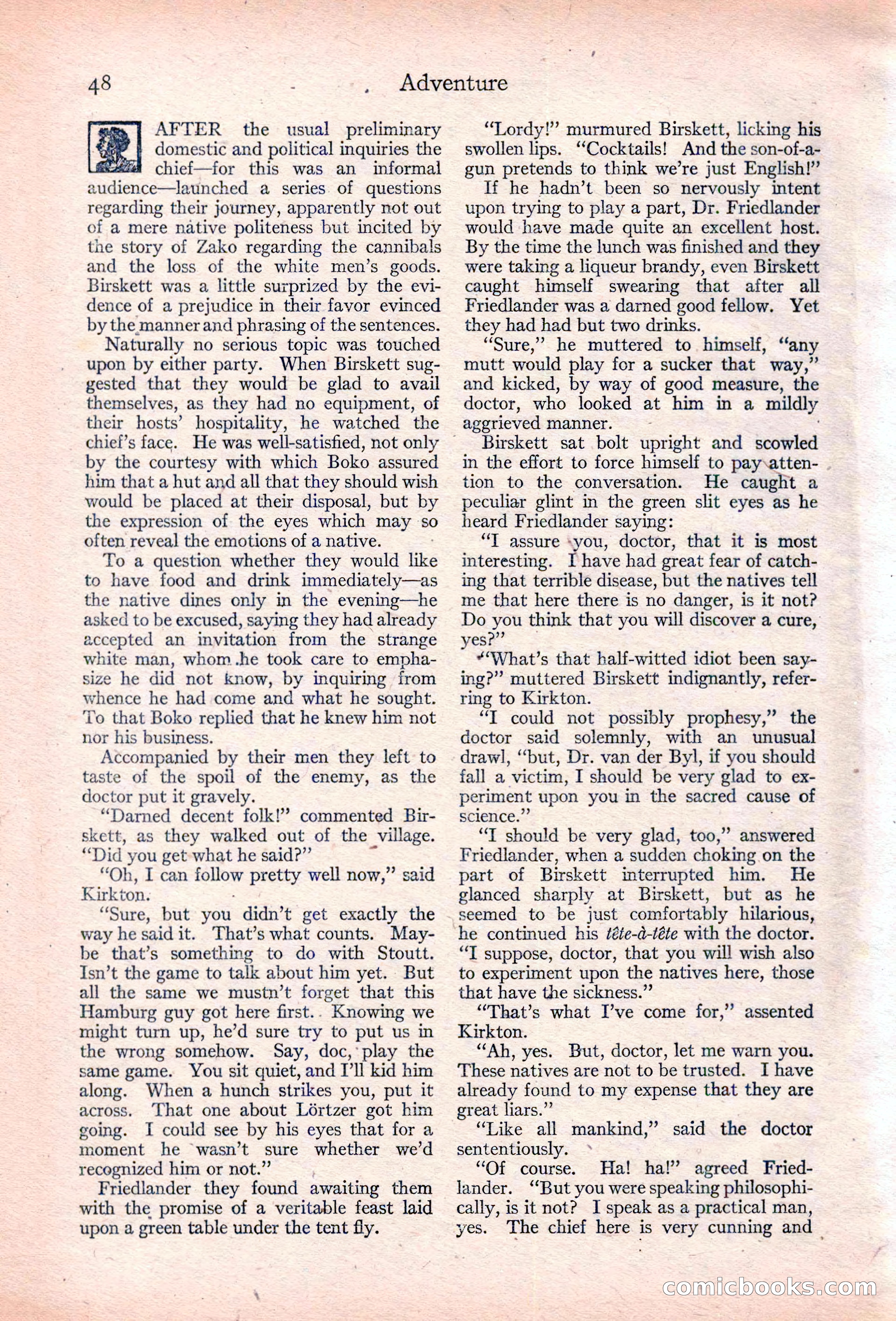 Adventure, January 30, 1923 — page 58 of 204