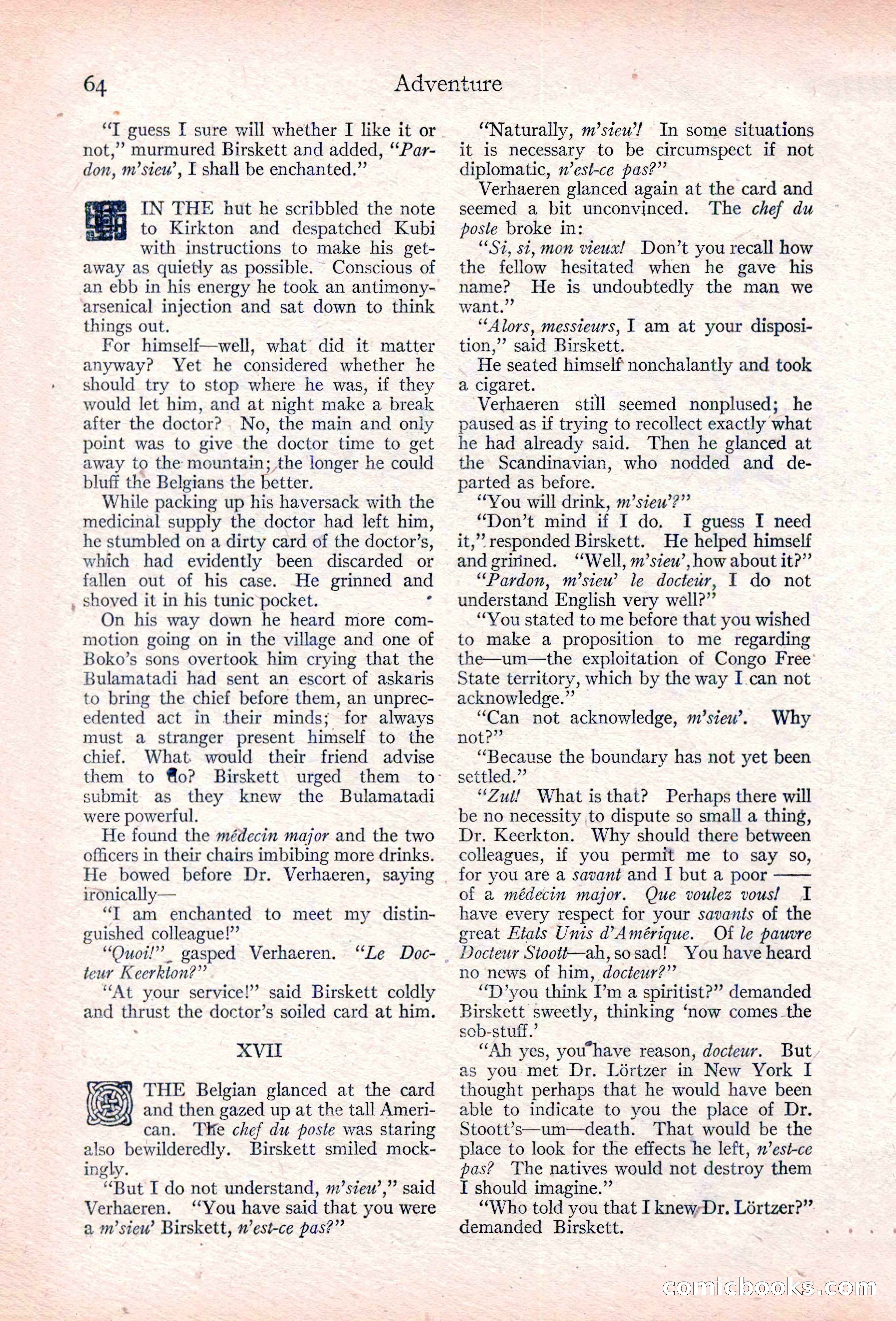 Adventure, January 30, 1923 — page 74 of 204