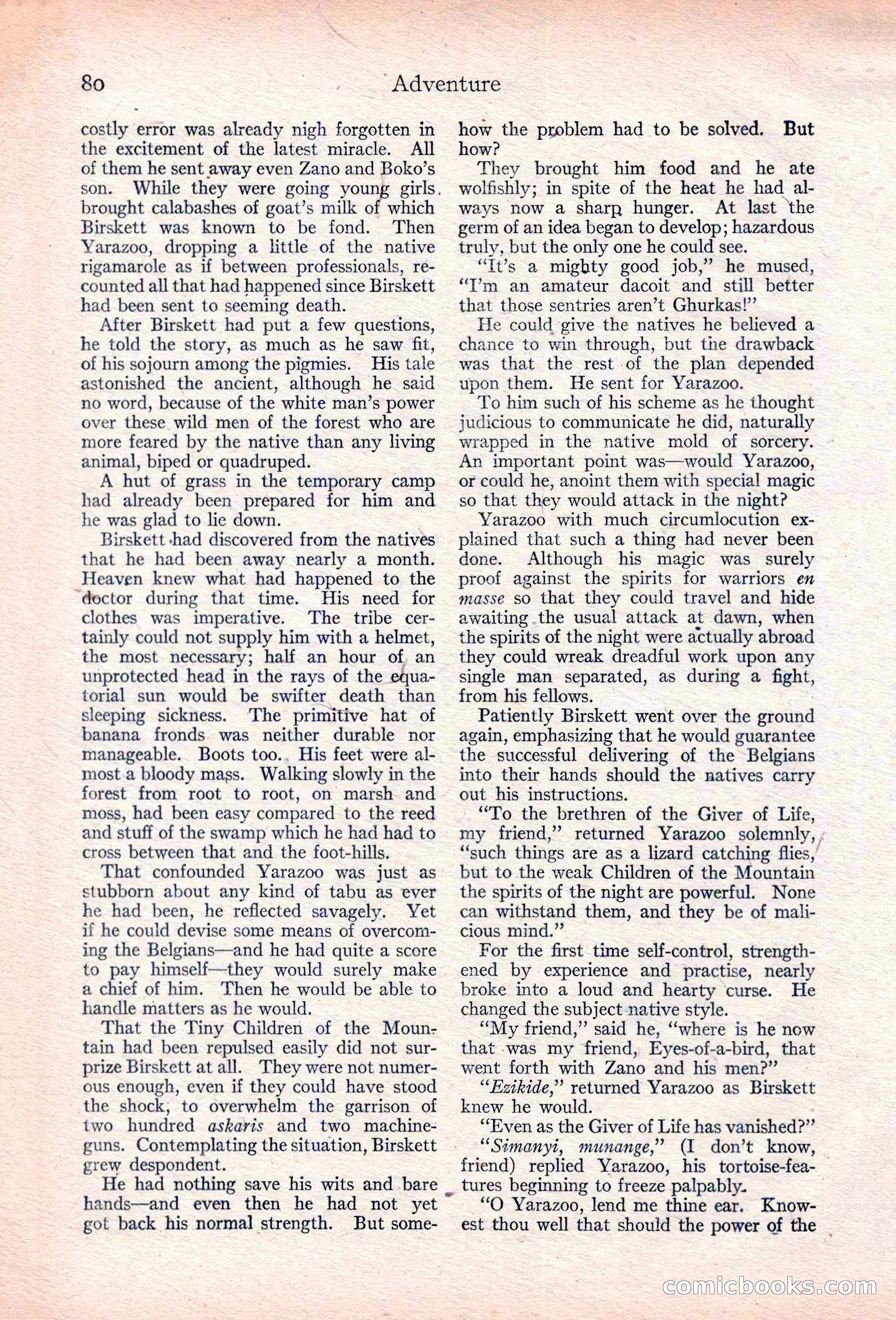 Adventure, January 30, 1923 — page 90 of 204