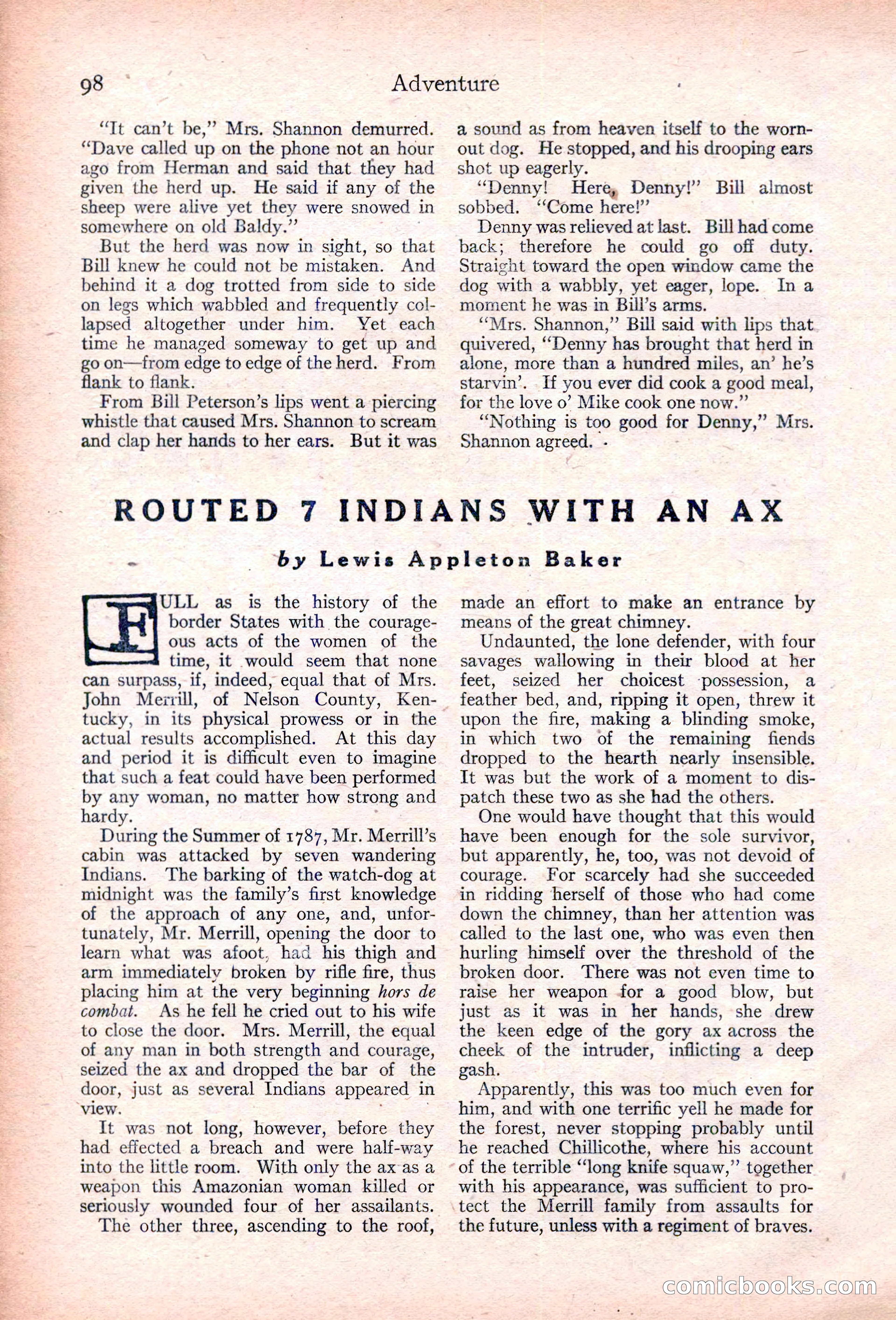 Adventure, January 30, 1923 — page 108 of 204