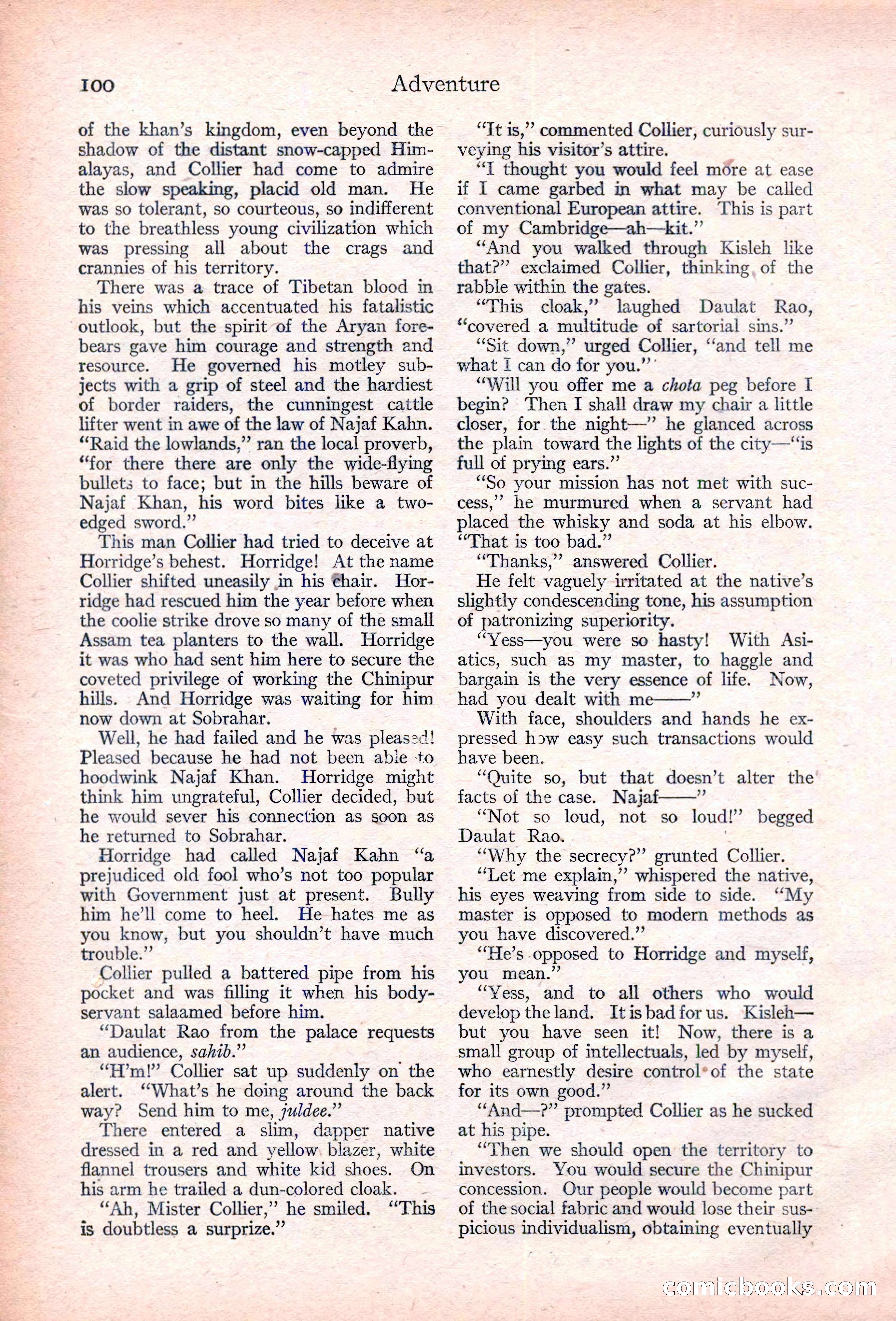 Adventure, January 30, 1923 — page 110 of 204