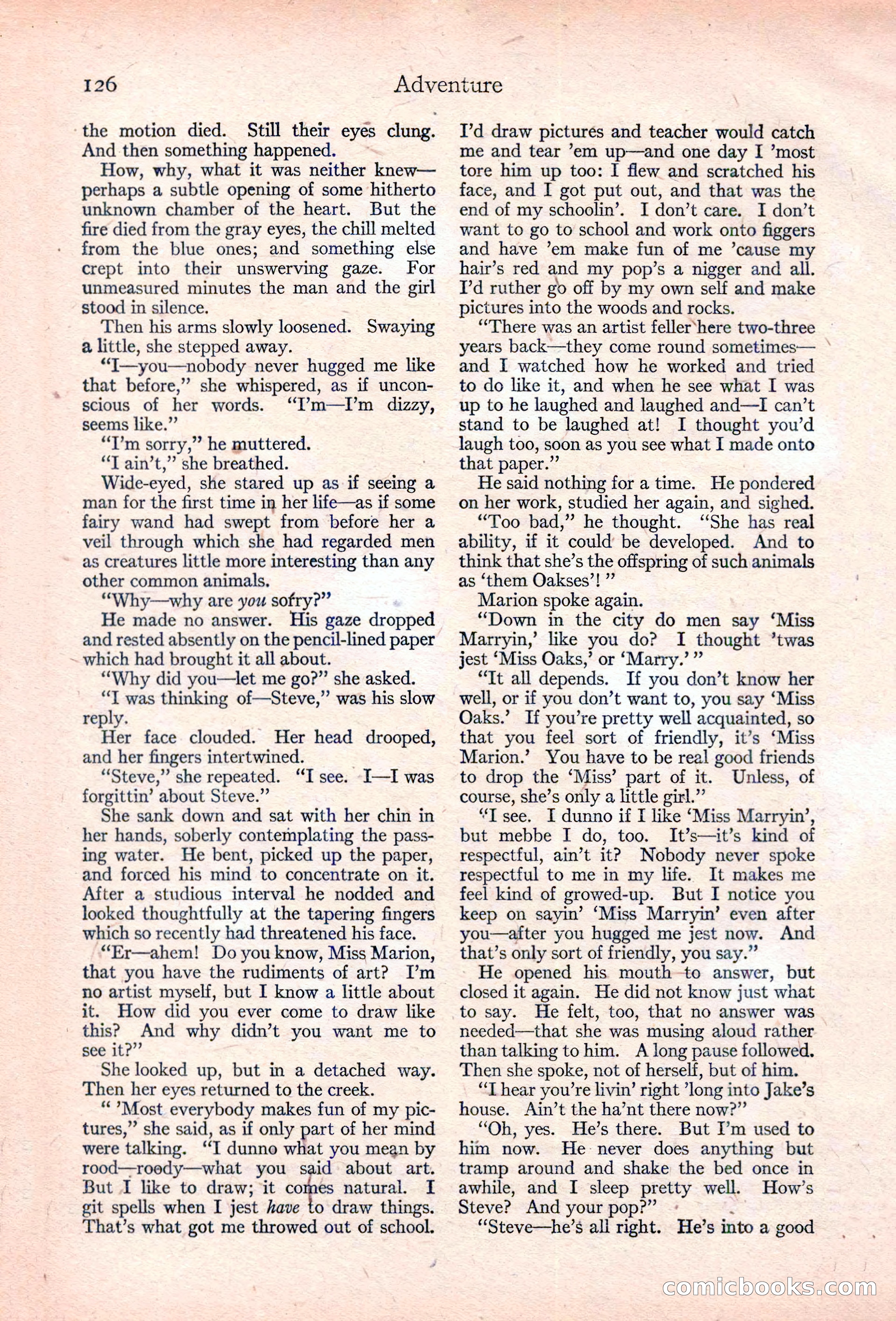 Adventure, January 30, 1923 — page 136 of 204