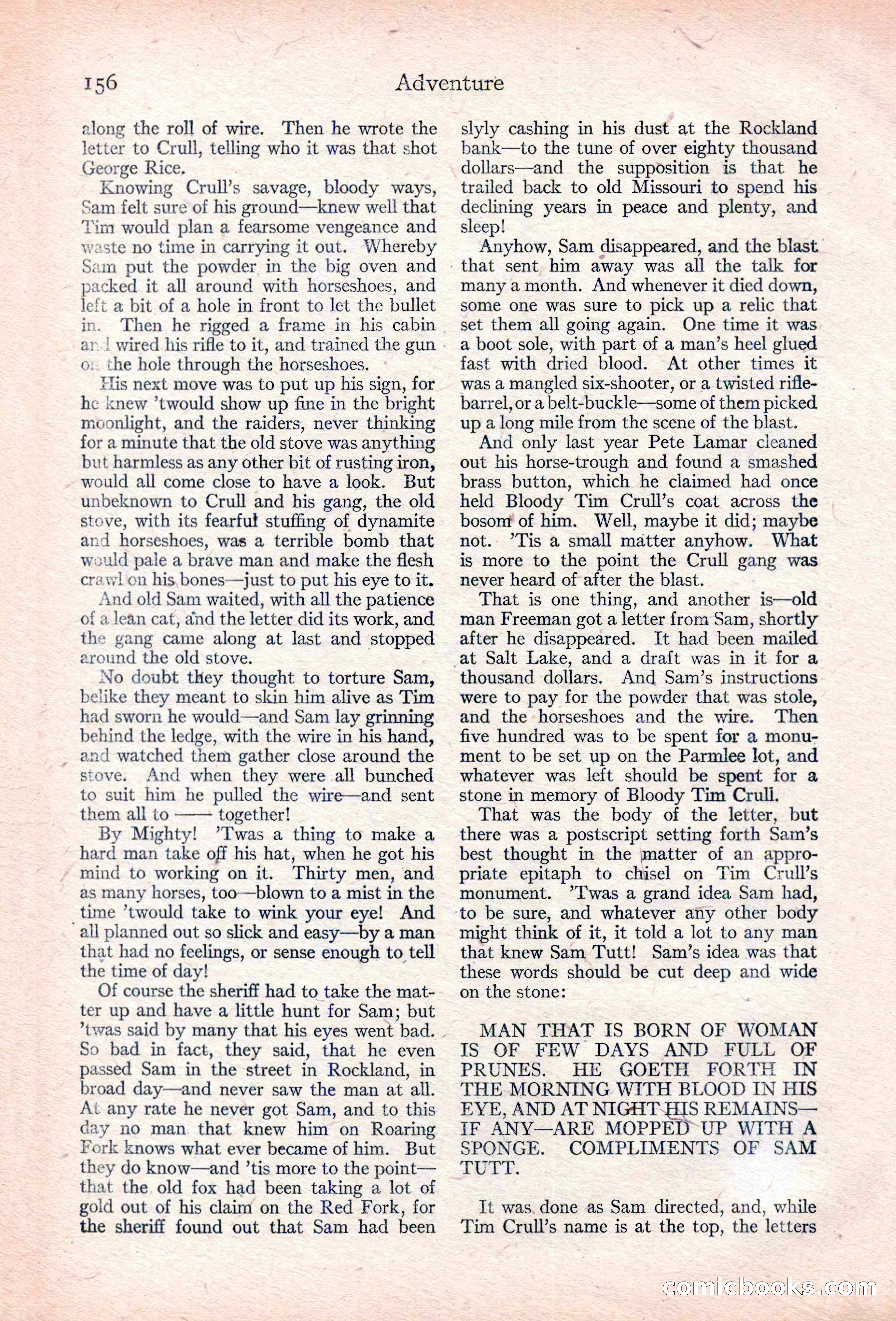 Adventure, January 30, 1923 — page 166 of 204