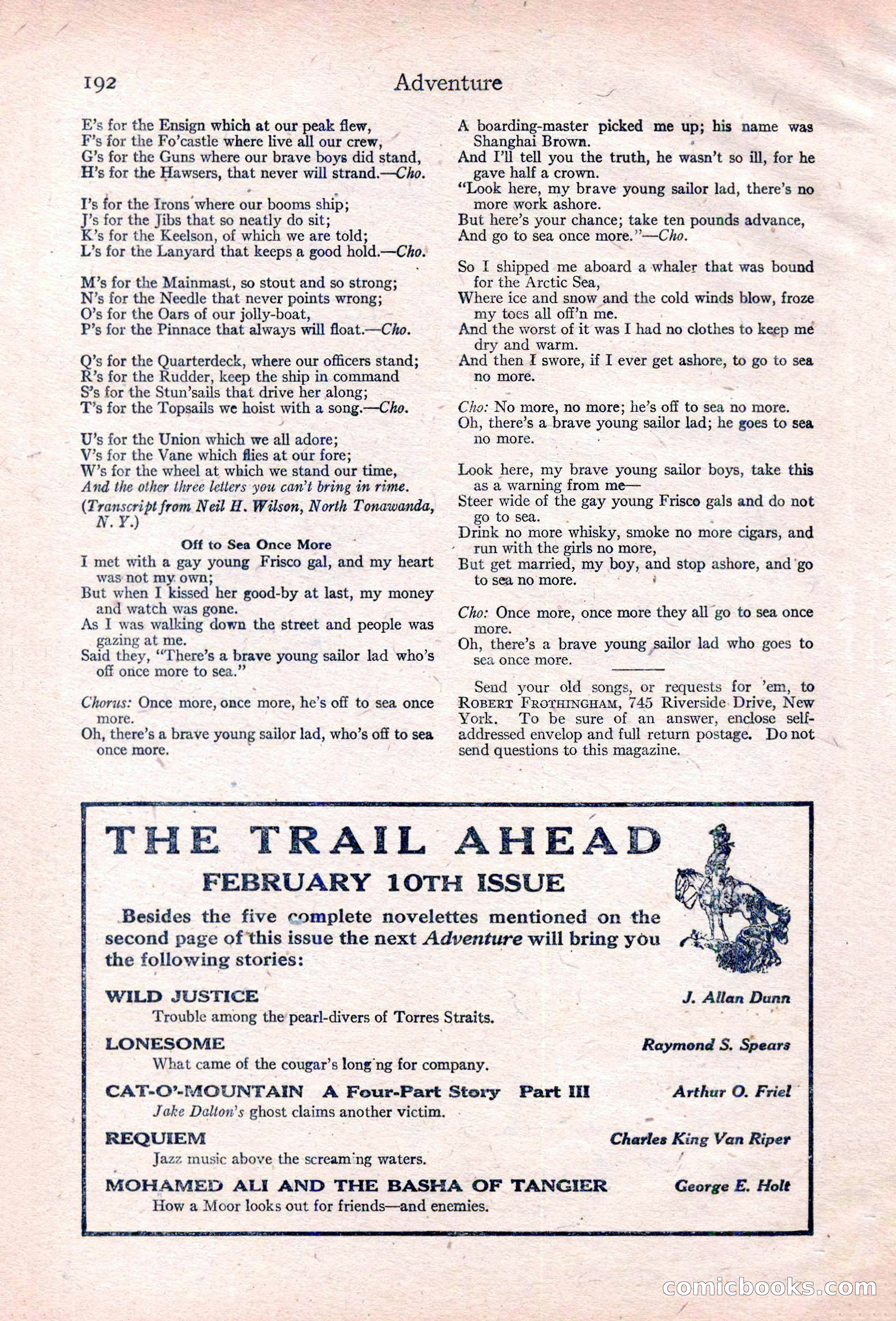 Adventure, January 30, 1923 — page 202 of 204
