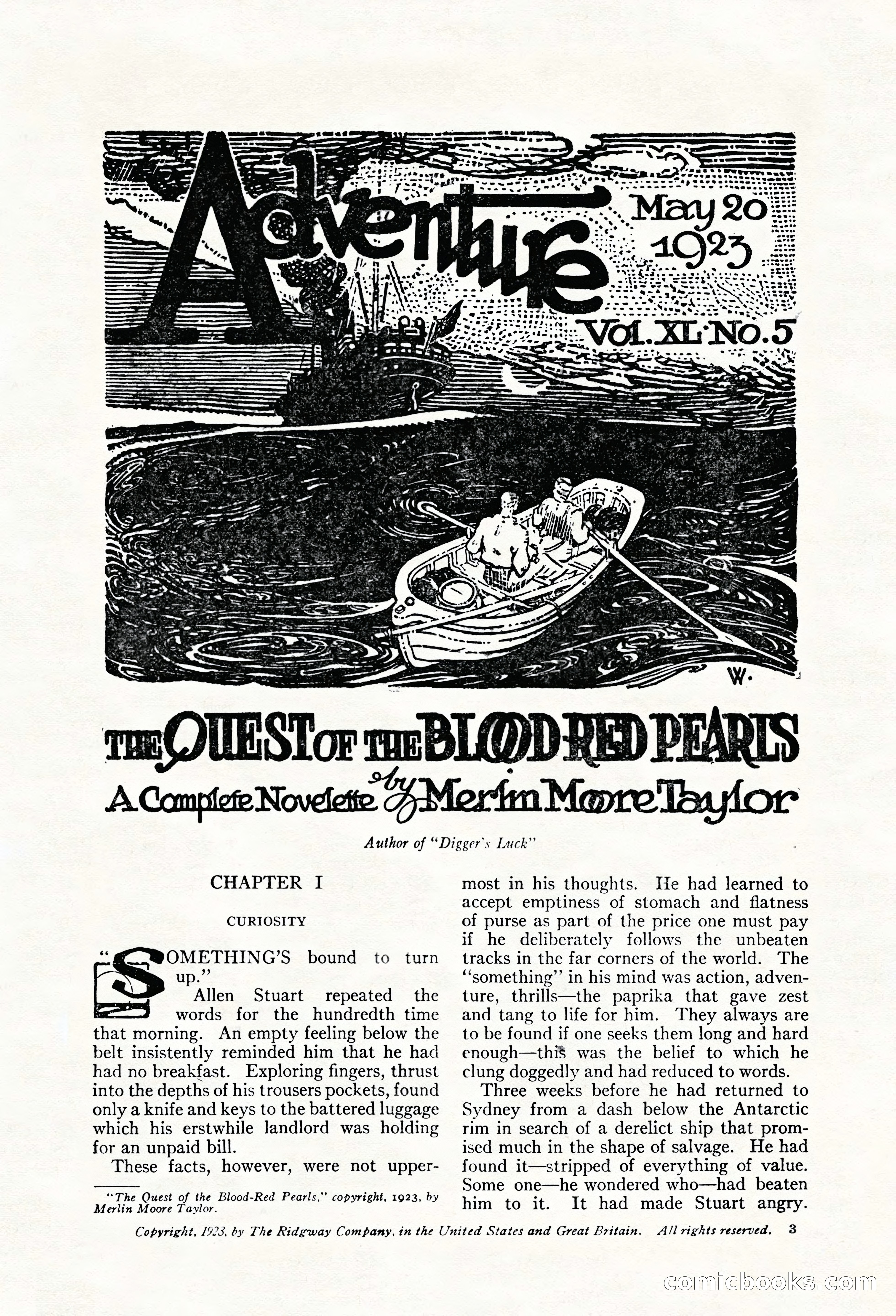 Adventure Magazine, May 20, 1923 — page 5 of 196